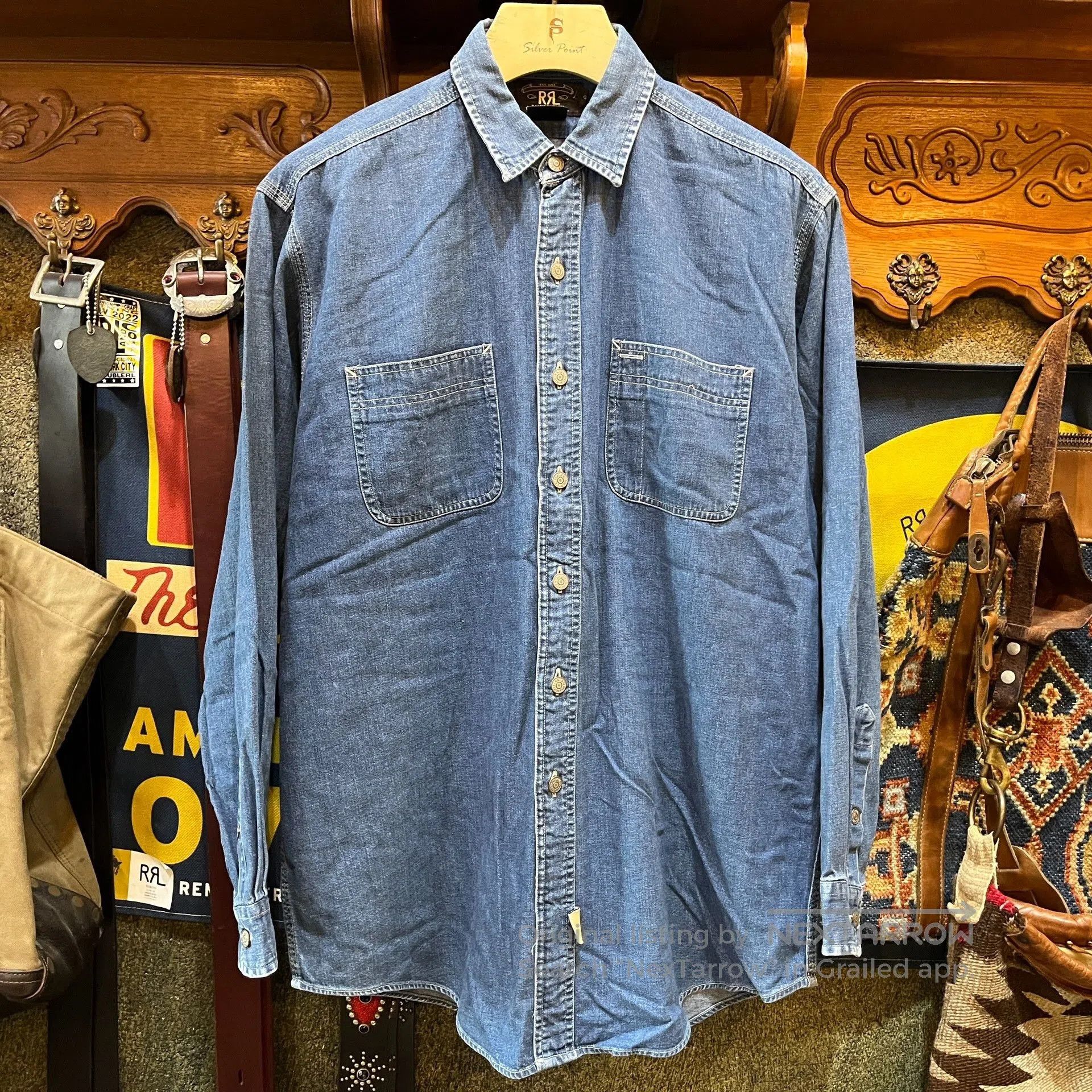RRL Ralph Lauren RRL Vintage Denim Shirt. Size US L / EU 52-54 / 3 - 1 Thumbnail