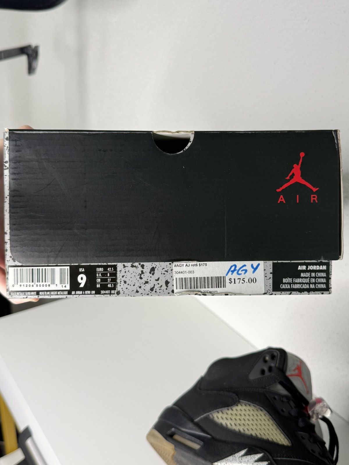 Nike Jordan 5 Retro Black Metallic 2016 Size US 9 / EU 42 - 7 Thumbnail