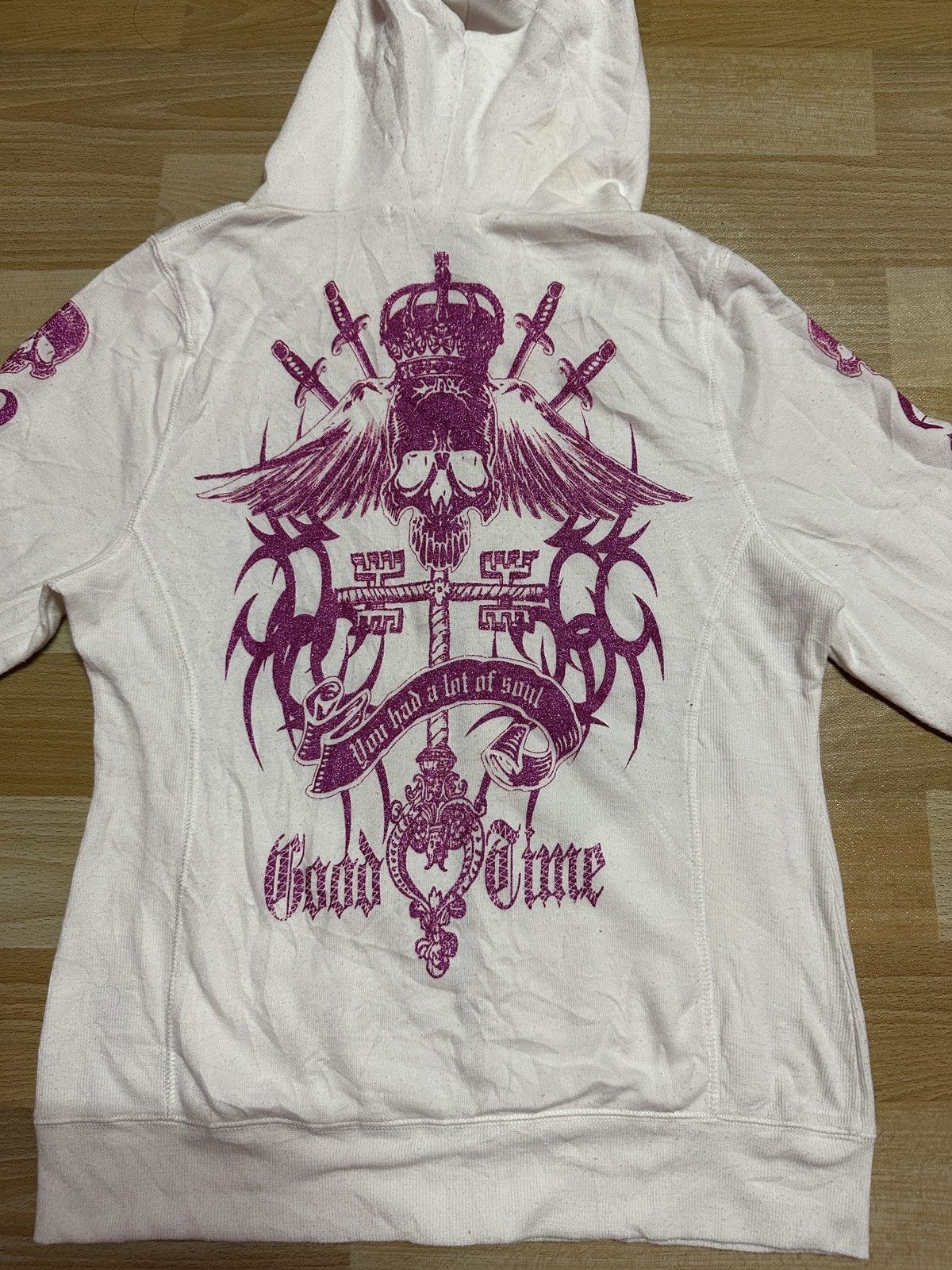 Japanese Brand × Vintage Rare🔥 Crazy Pendora Skulls Hoodie Size S / US 4 / IT 40 - 2 Thumbnail