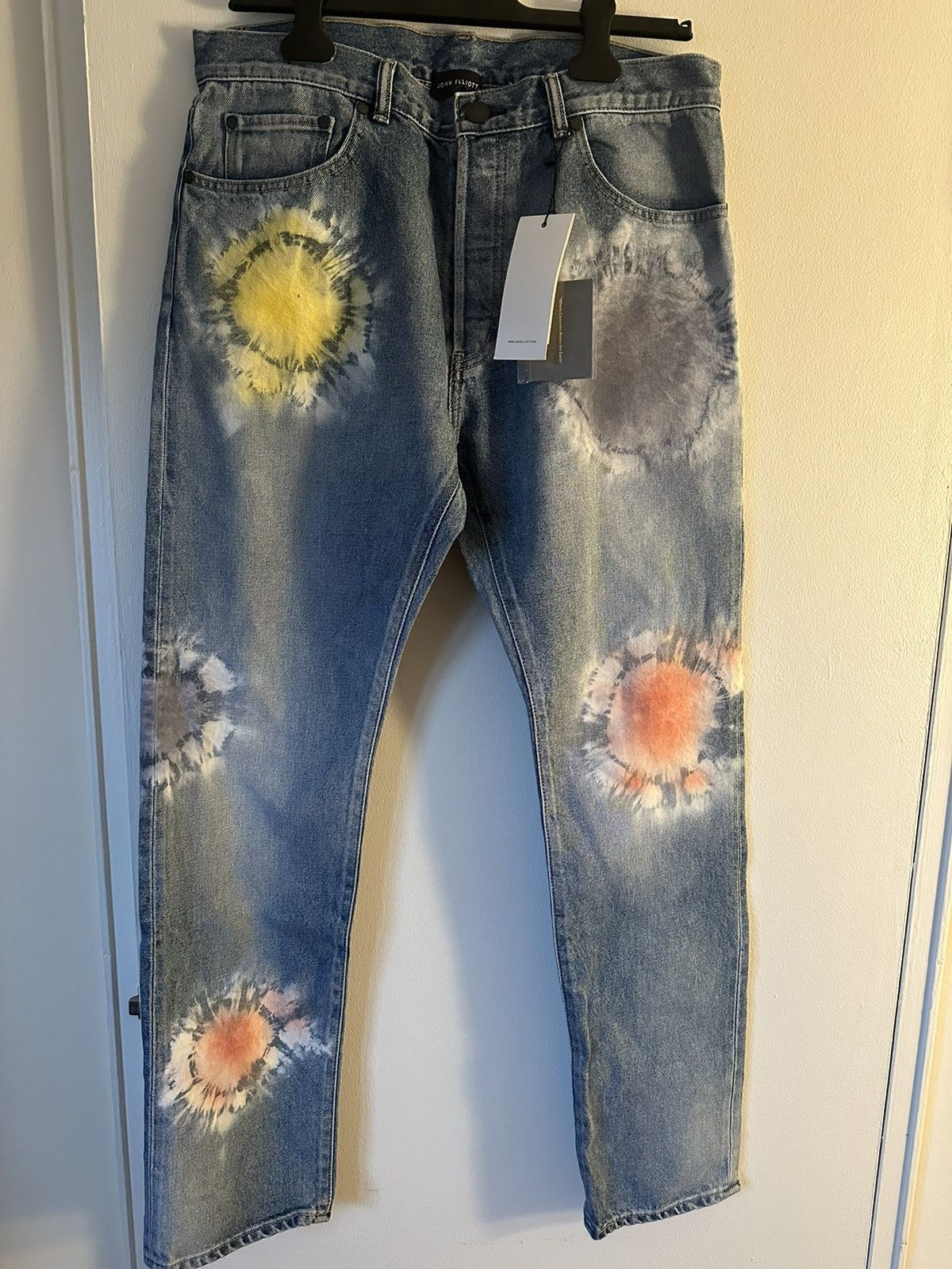 image of John Elliott “The Kane 2” Multi Color Jeans in Blue, Men's (Size 32)
