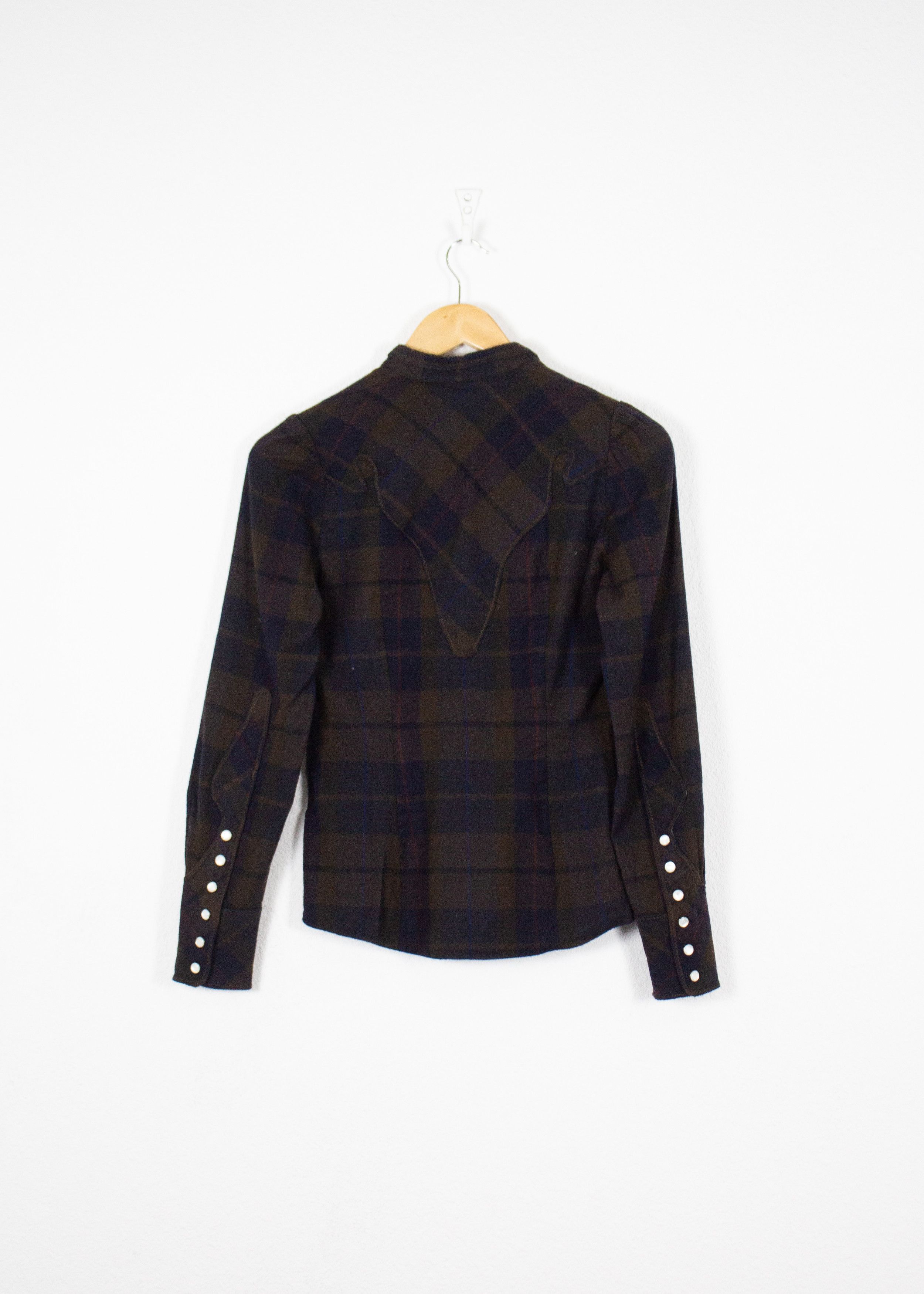 Dolce & Gabbana Dolce & Gabbana Wool Western Check Shirt Buttons Up NZ Size XS / US 0-2 / IT 36-38 - 4 Thumbnail