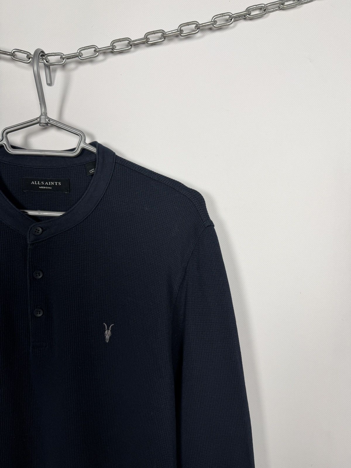 Allsaints Allsaints Hayes Long Sleeve Henley Shirt Pullover Size M Size US M / EU 48-50 / 2 - 2 Thumbnail