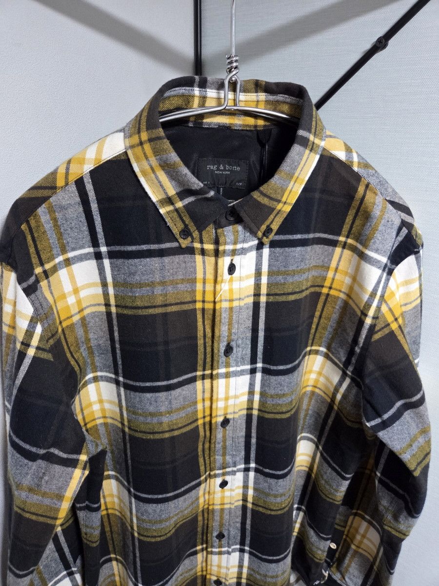 Rag & Bone Rag & Bone Black and Yellow Fit 2 Tomlin Shirt (Brand New) Size S / US 4 / IT 40 - 3 Thumbnail