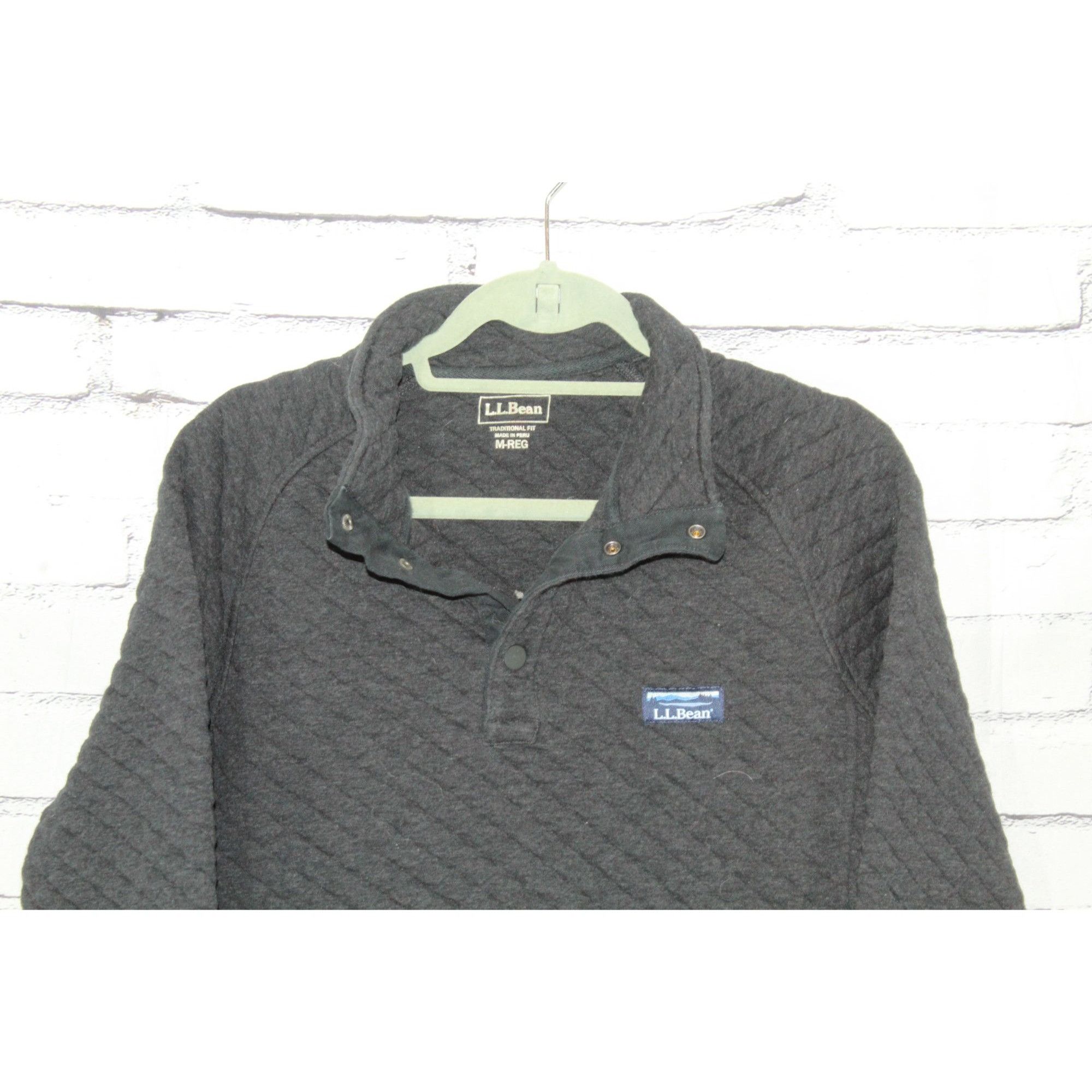 L.L. Bean LL Bean Men's Quilted Sweatshirt Mockneck Size US M / EU 48-50 / 2 - 3 Thumbnail