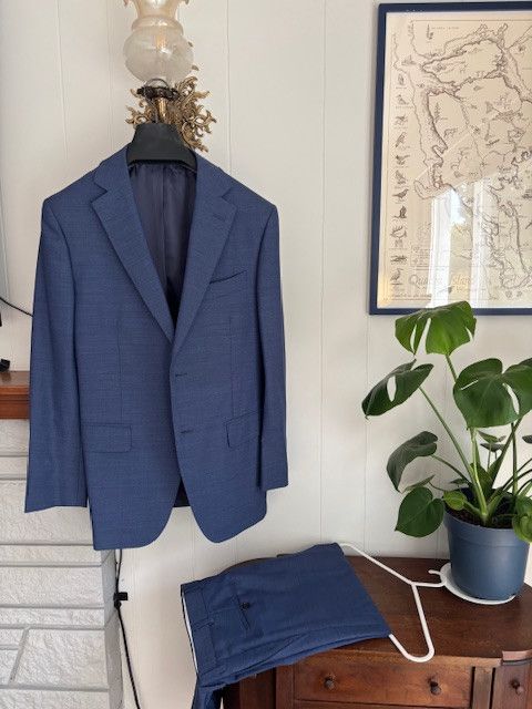 Suitsupply Suitsupply Mid Blue Napoli Suit - 38 Size 38S - 1 Thumbnail