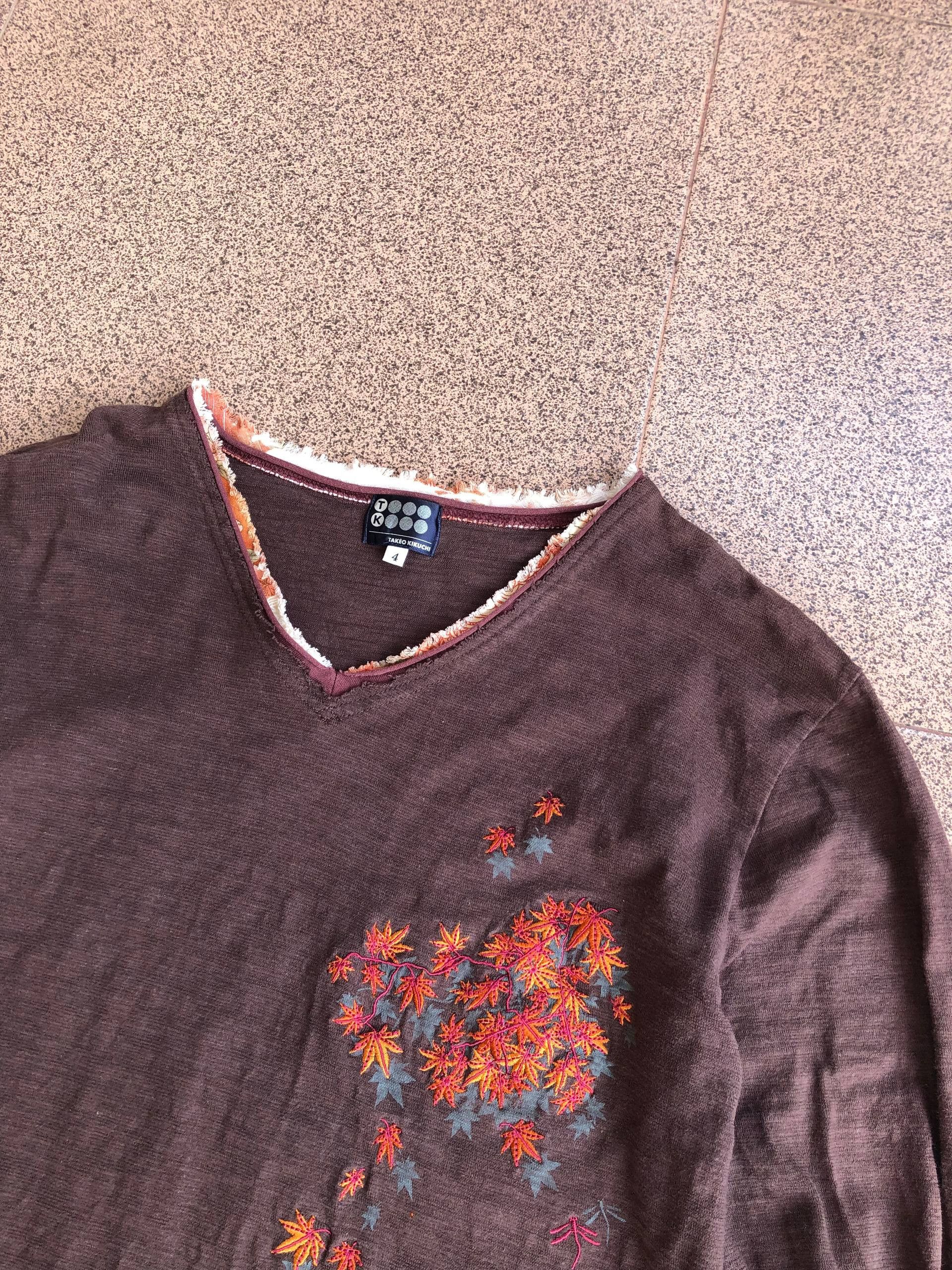 If Six Was Nine 2000s Double Layer Takeo Kikuchi Floral embroidery Size US L / EU 52-54 / 3 - 3 Thumbnail