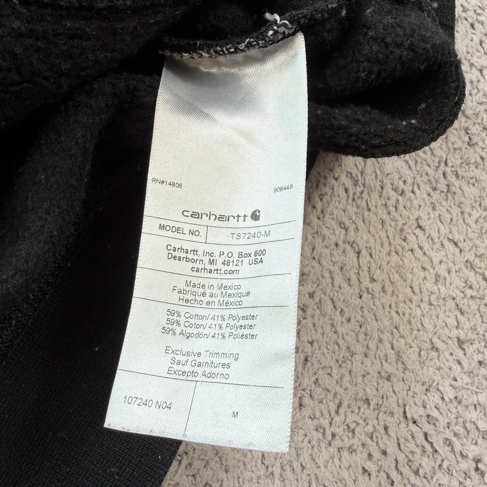 Carhartt Carhartt Black Graphic Hoodie Loose Fit M Logo Sweatshirt Size US M / EU 48-50 / 2 - 6 Thumbnail