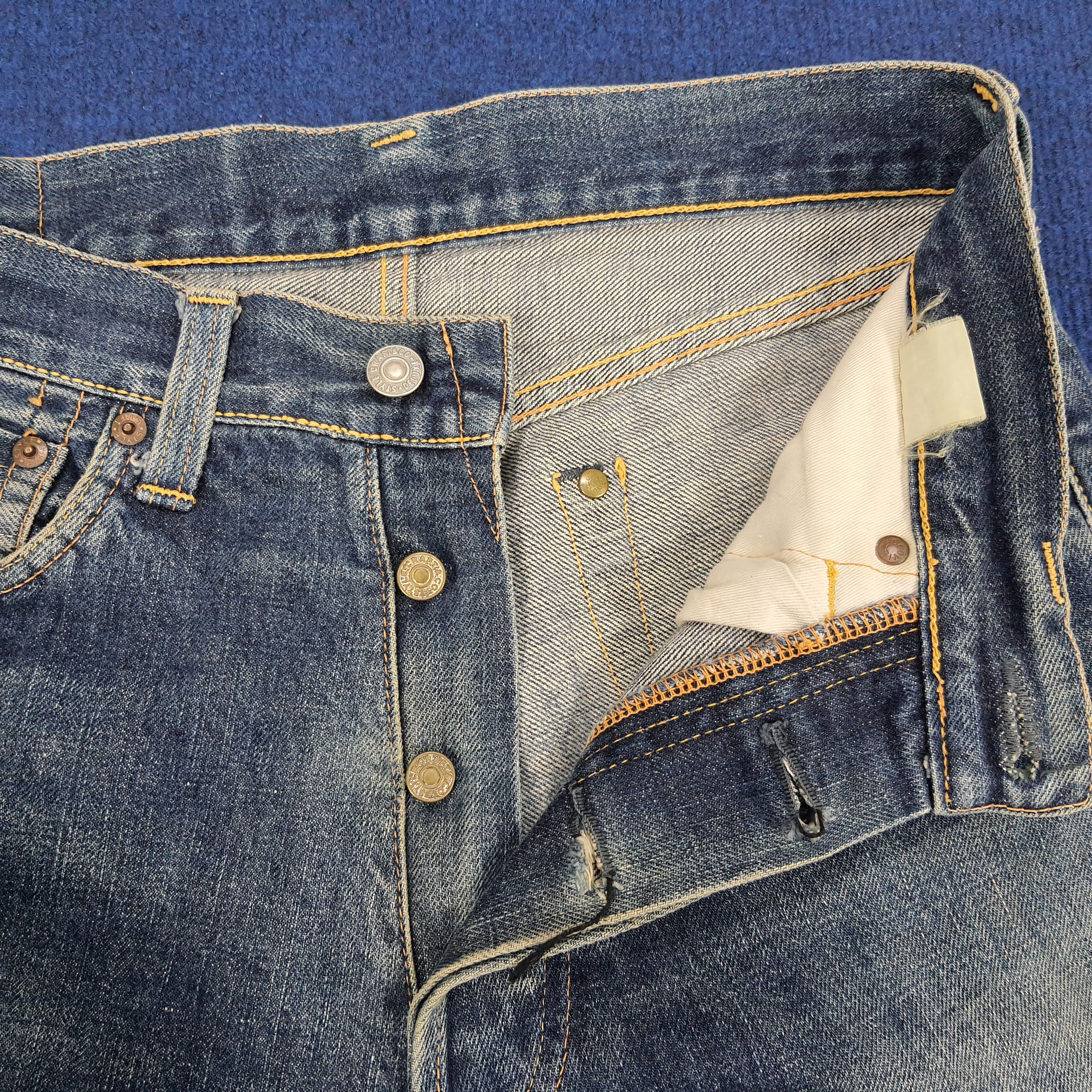 Japanese Brand × Vintage Vintage Evisu Selvedge Custom Red Daicock Jeans Size US 28 / EU 44 - 8 Thumbnail