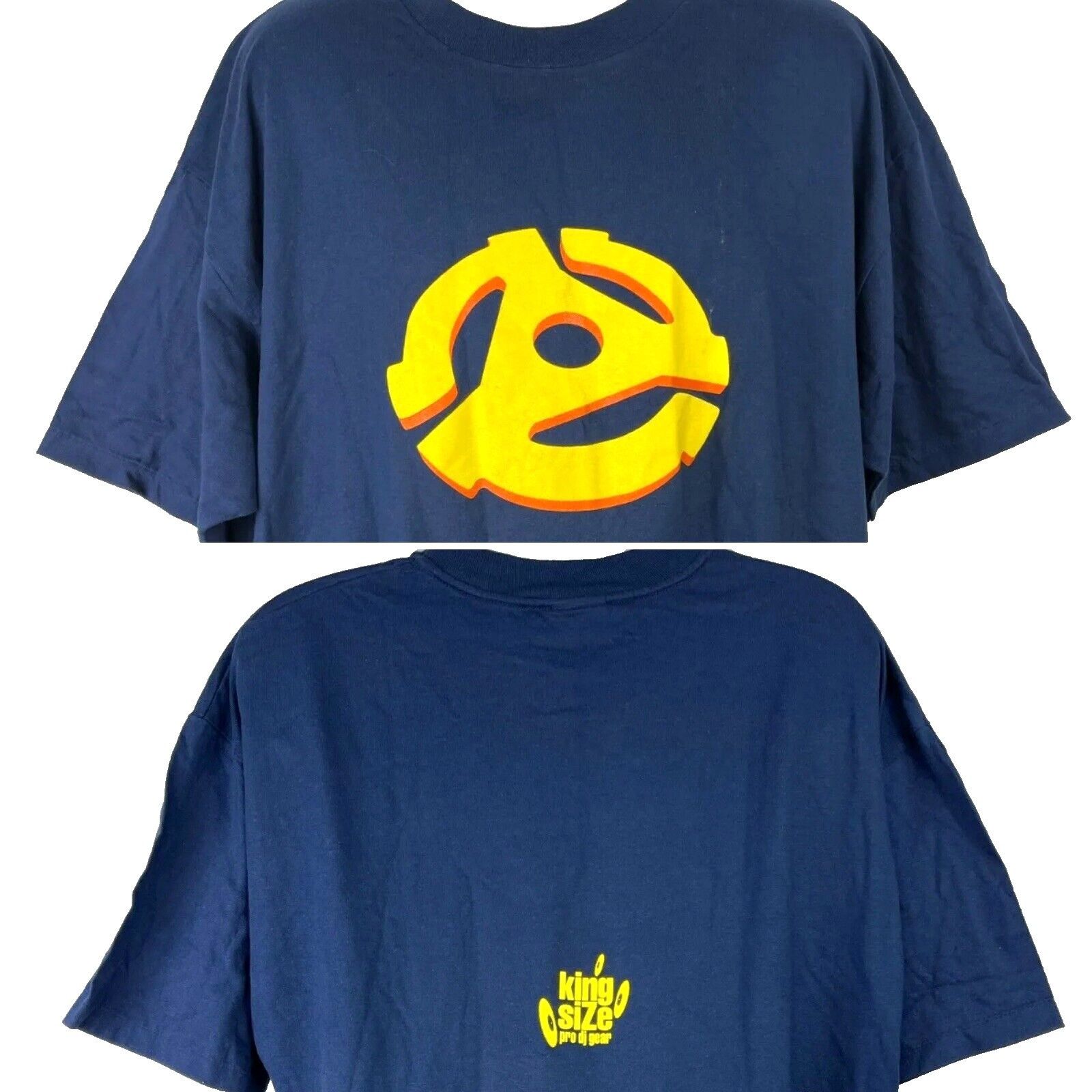 Hanes King Size Pro DJ Gear Vtg Mens T-Shirt size 2XL SF Record Ad Size US XXL / EU 58 / 5 - 1 Thumbnail