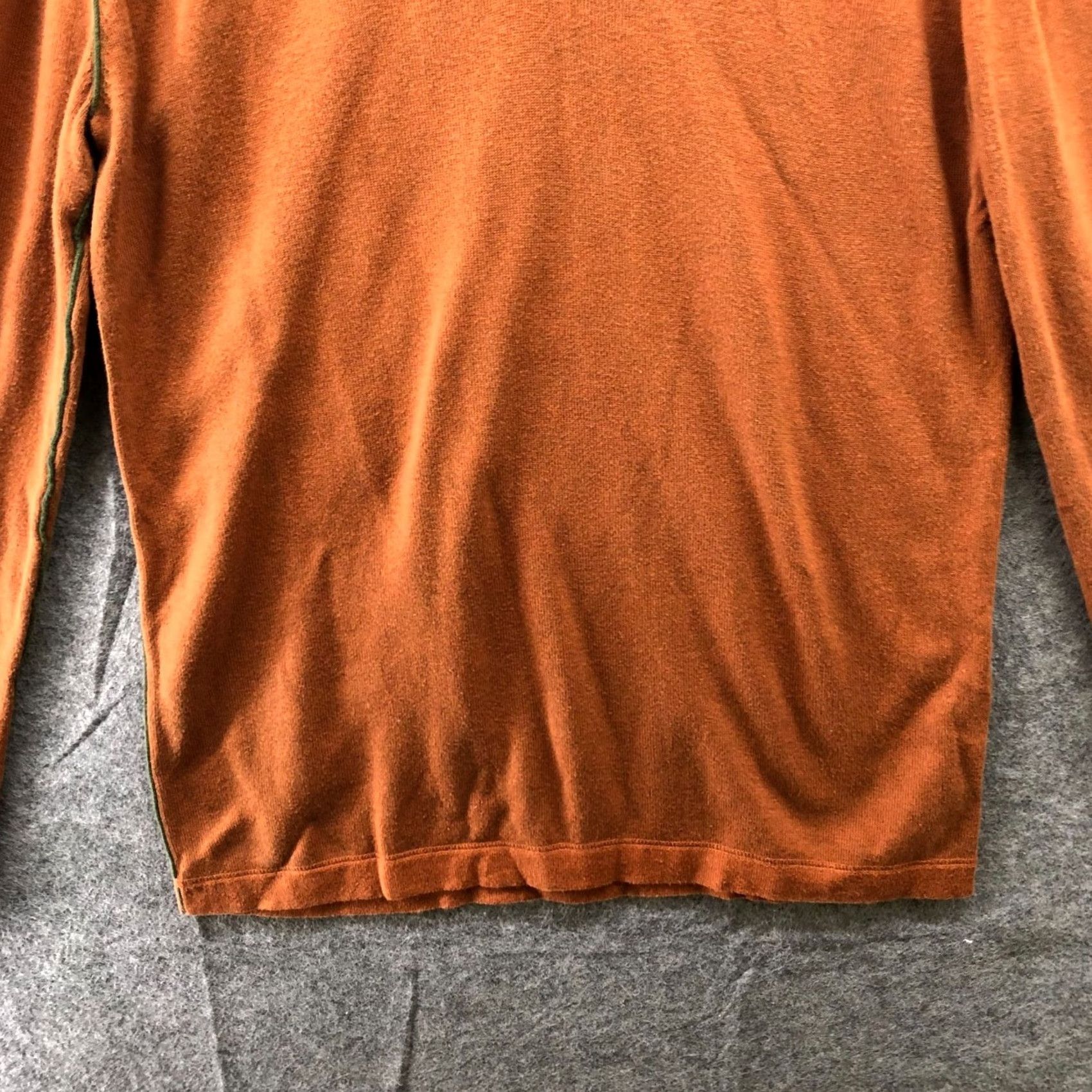 Vintage Sundance Henley Sweater Mens M Burnt Orange Cotton Highland Stitch Size US M / EU 48-50 / 2 - 4 Thumbnail
