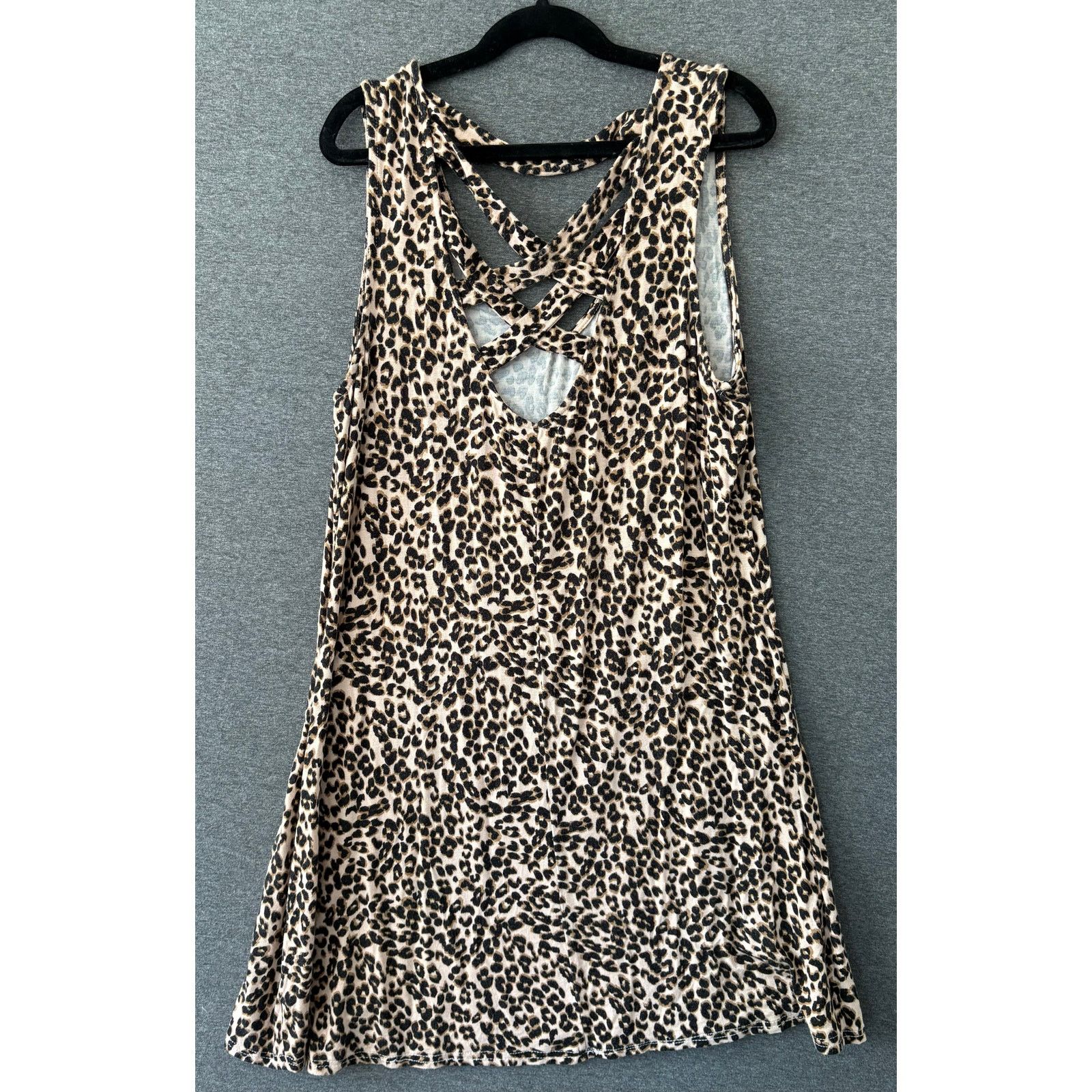Other Maurices 24/7 | Cheetah Strappy Back Mini Dress | Small Size S / US 4 / IT 40 - 2 Thumbnail