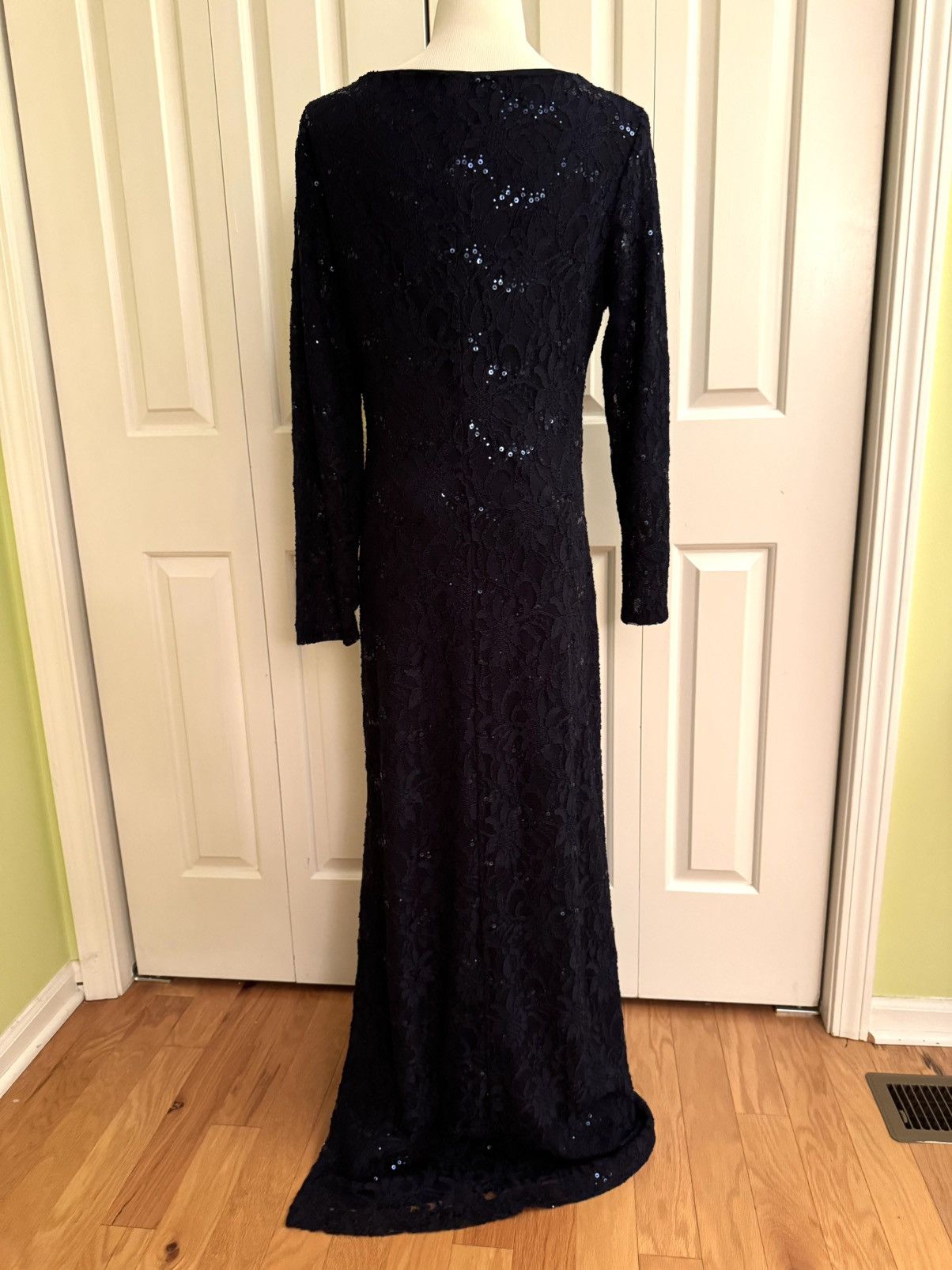 Lauren Ralph Lauren LAUREN Ralph Lauren Evening Navy Lace Long Dress 16 NWT Size XXL / US 16-18 / IT 52-54 - 2 Thumbnail