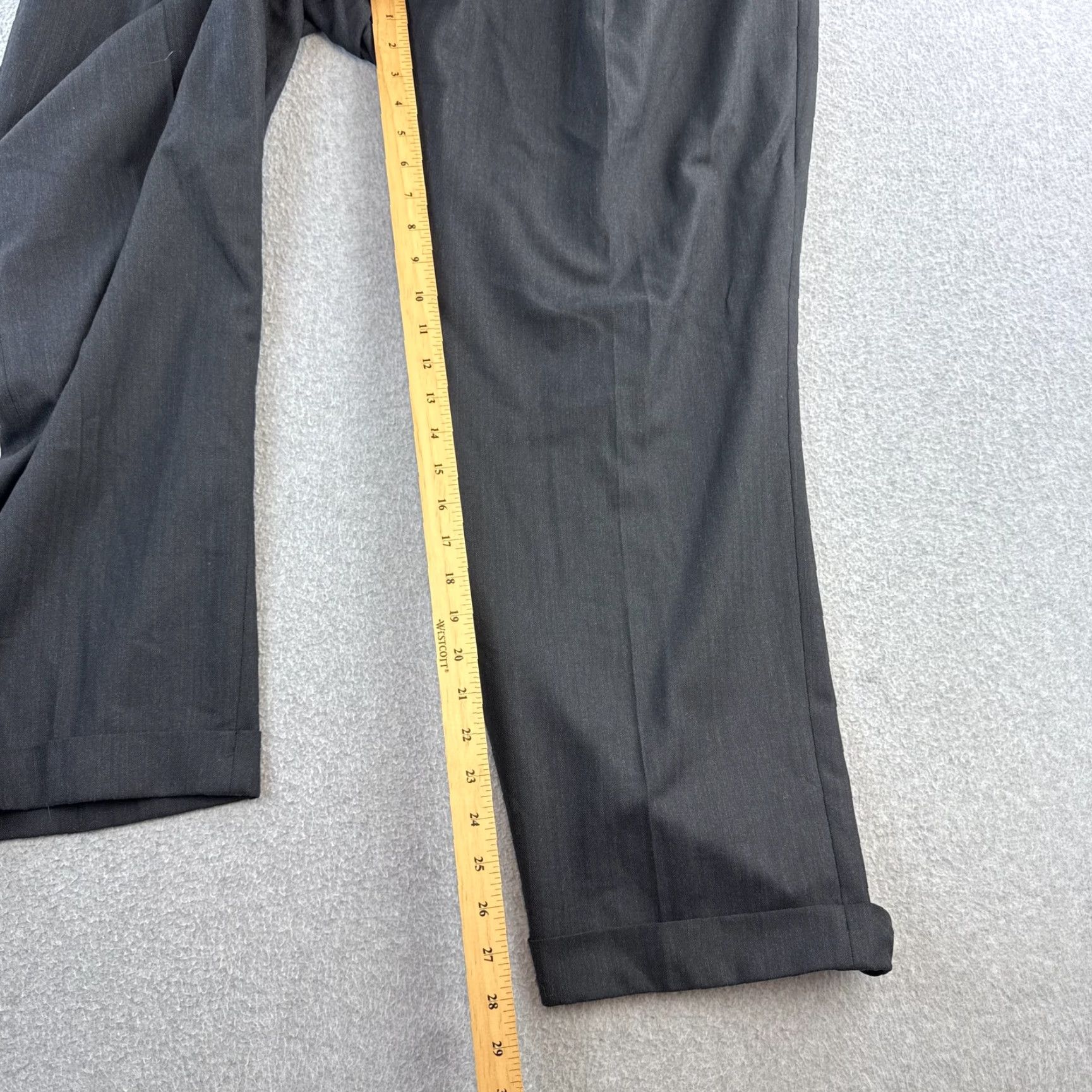Brooks Brothers VINTAGE? Brooks Brothers 346 Suit Mens 46R Wool Blend Charcoal Gray Blazer Pants Set W42 L29 Two Piece 2 Piece Office Formal Wedding Mens Size 46R - 5 Thumbnail