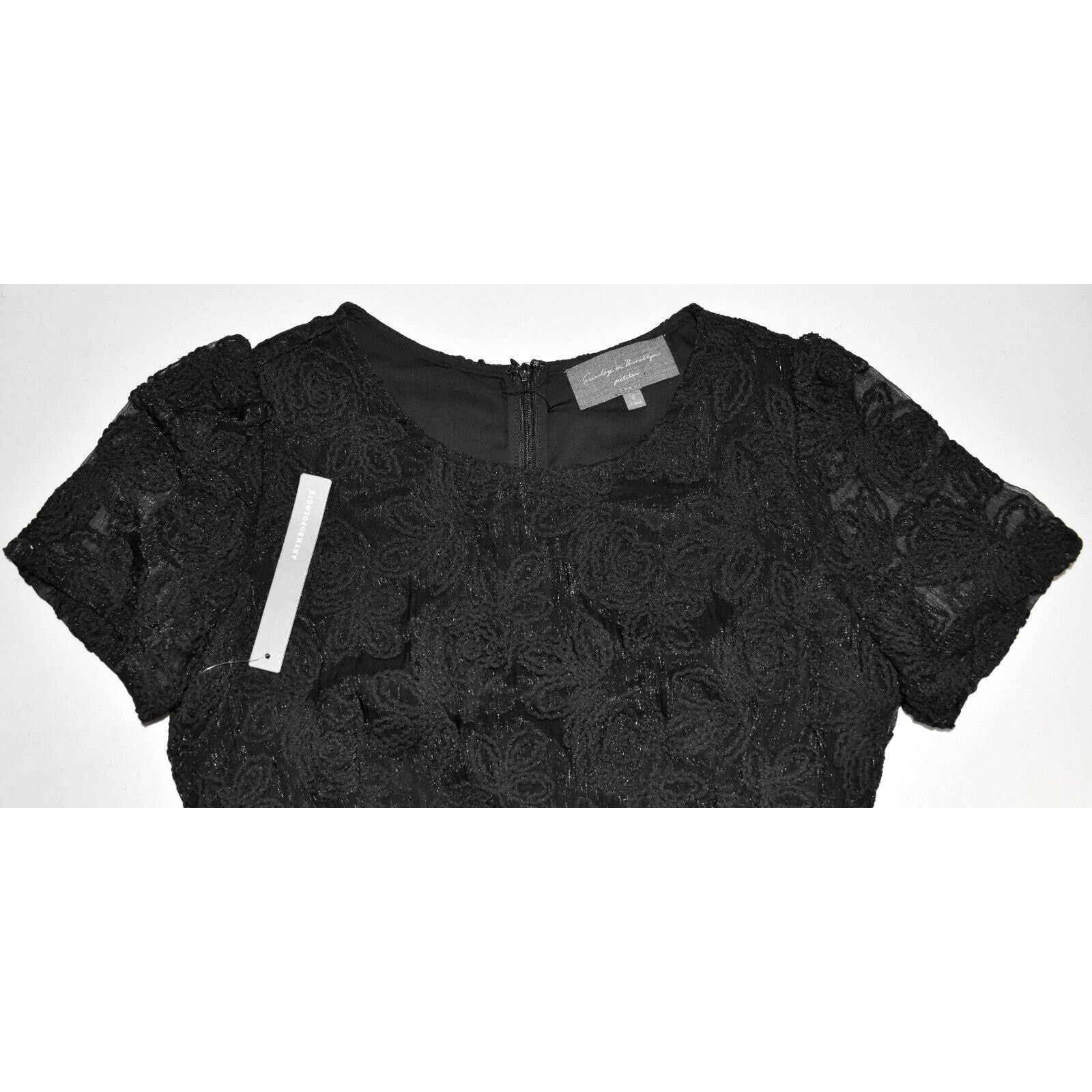Anthropologie New ANTHROPOLOGIE SANDAY IN BROOKLYN Black Floral Dress Sz S Size S / US 4 / IT 40 - 5 Thumbnail