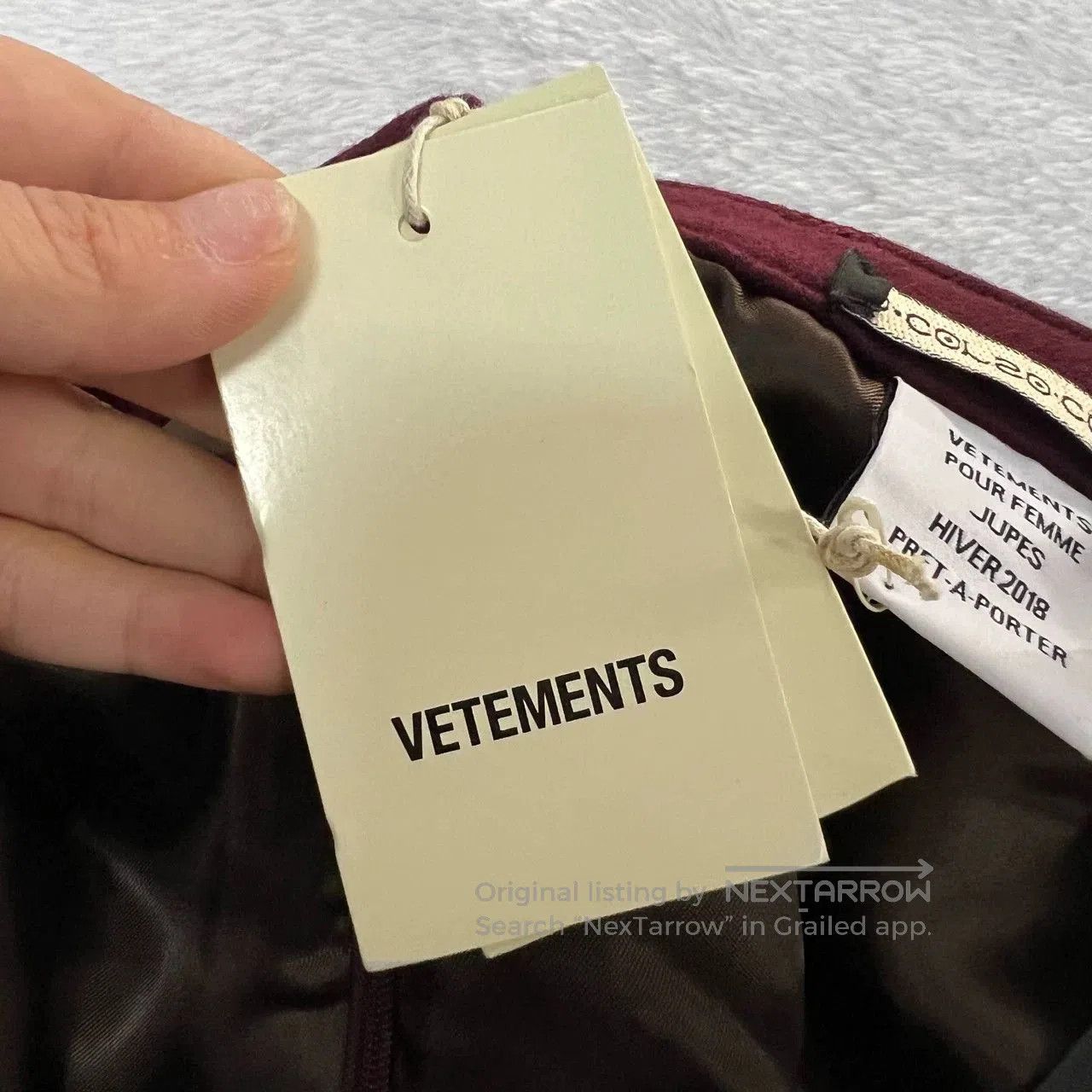 Vetements Vetements x Staff Only Burgundy Wool Skirt. Size 28" / US 6 / IT 42 - 6 Thumbnail