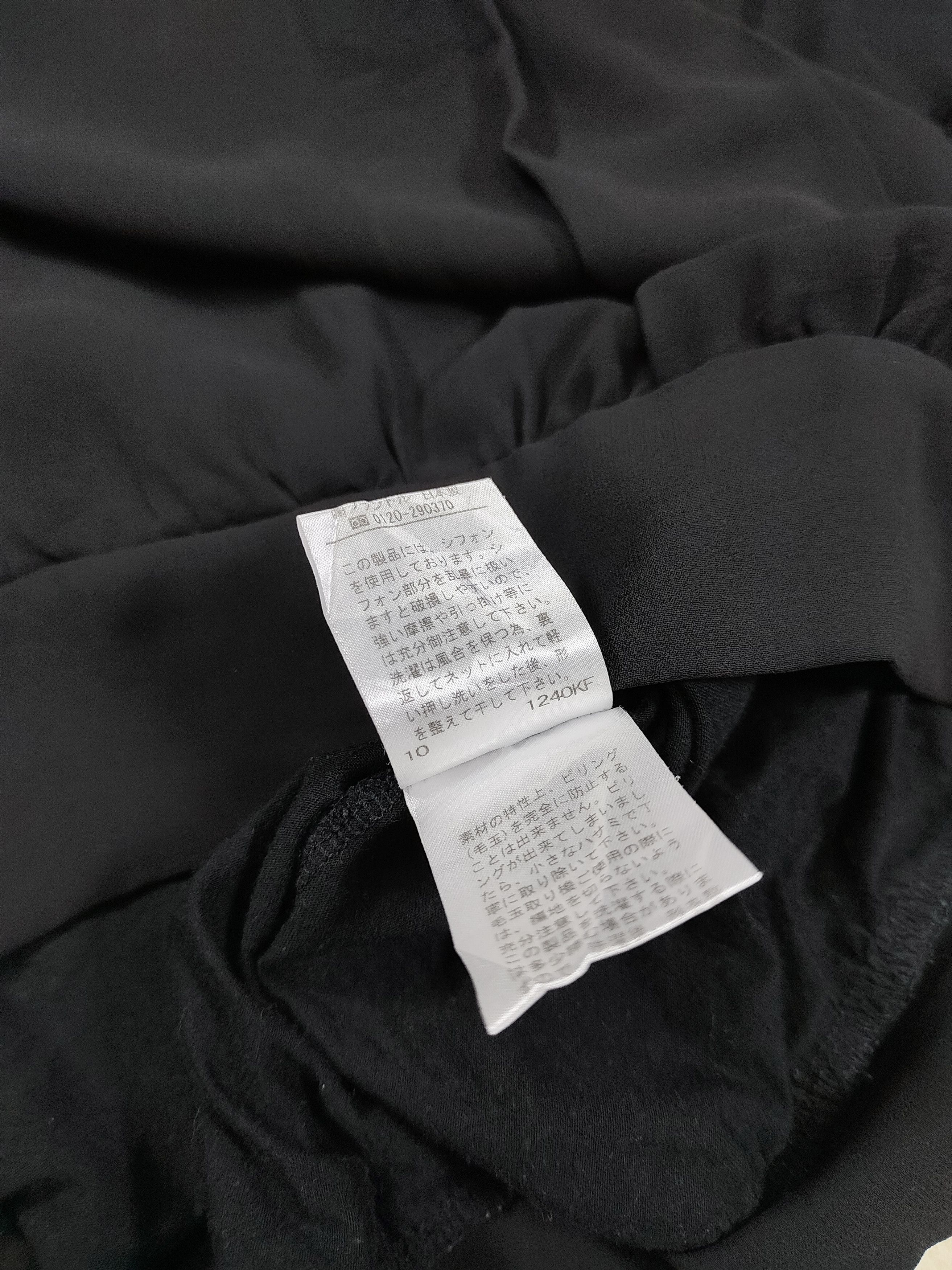 Yohji Yamamoto INED- Minimalist Layered Flutter Sleeve Chiffon Blouse Top Size M / US 6-8 / IT 42-44 - 10 Thumbnail