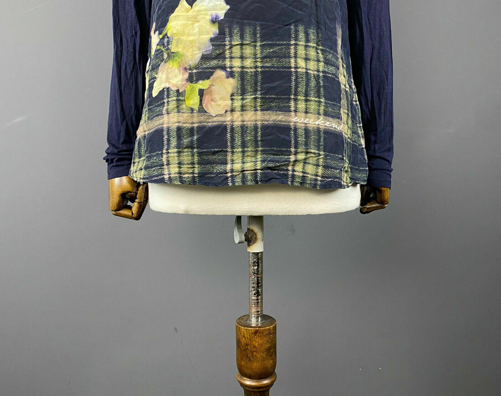 Designer Weekend Max Mara Blue Floral Boat Neck Pullover Sweater Sz S Size S / US 4 / IT 40 - 3 Thumbnail