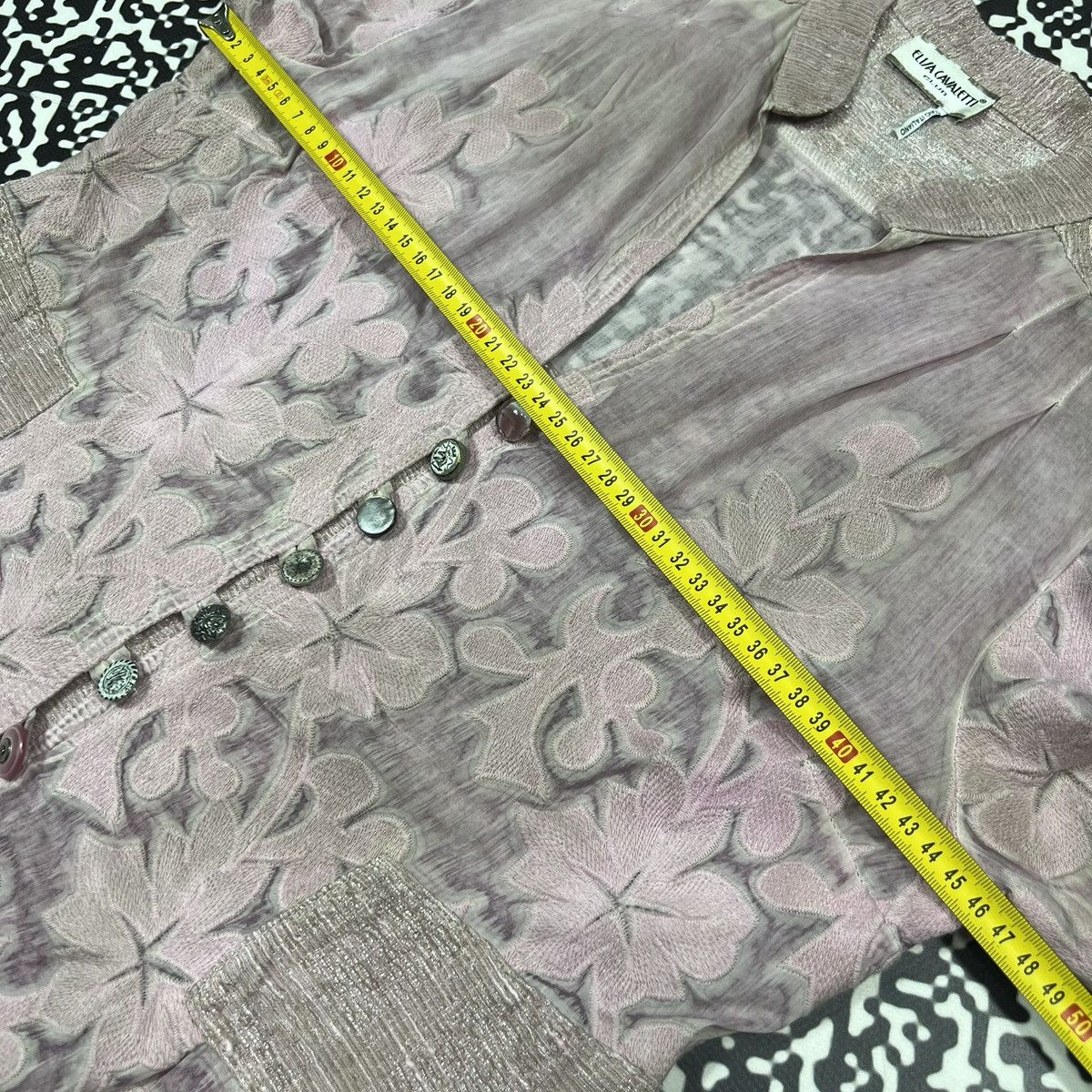 Elisa Cavaletti Vintage Y2K Elisa Cavaletti Silk Linen Luxury Floral Blazer Size M / US 6-8 / IT 42-44 - 25 Thumbnail