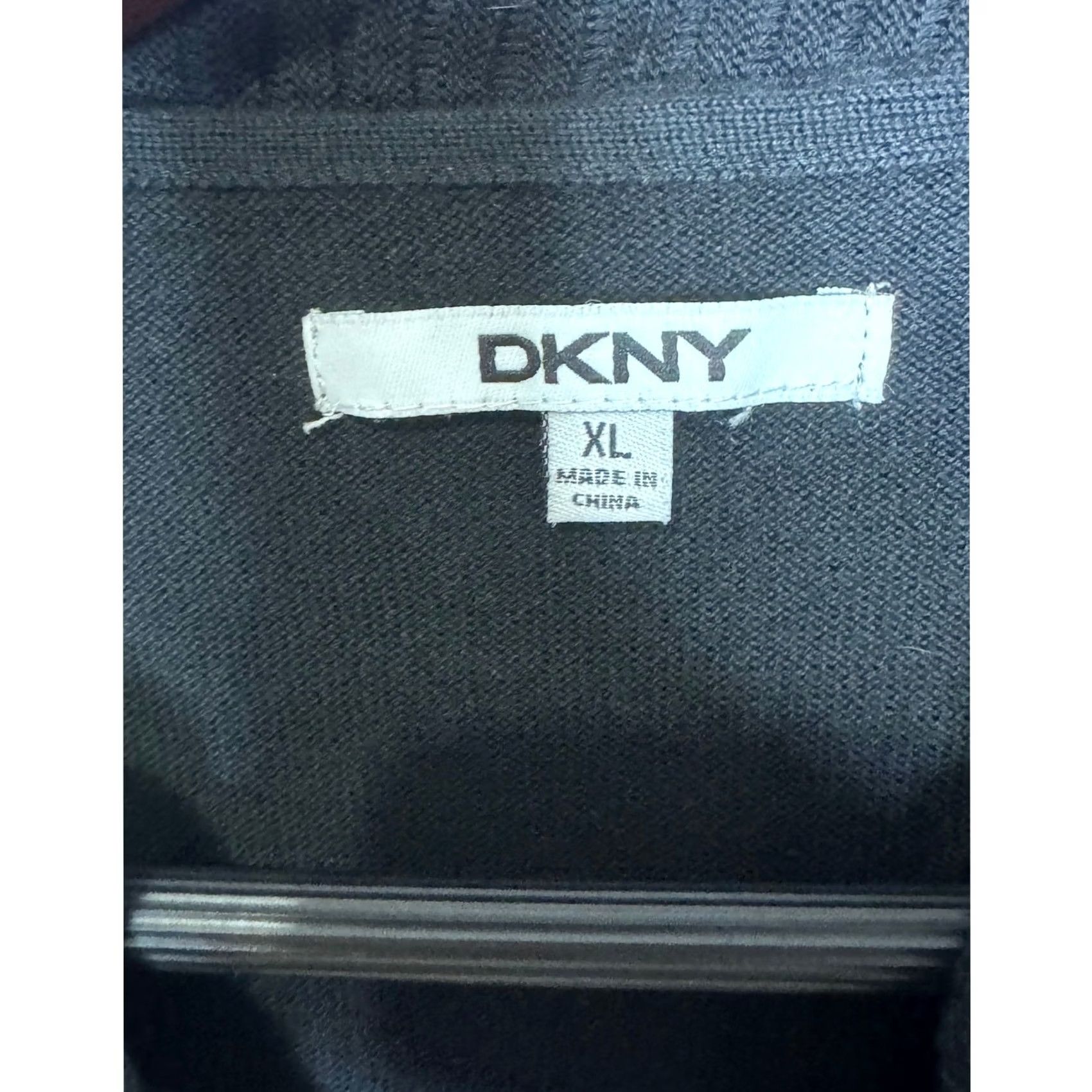 DKNY DKNY Black Open Front Waterfall Cardigan Sweater XL Womens Size XL / US 12-14 / IT 48-50 - 5 Thumbnail
