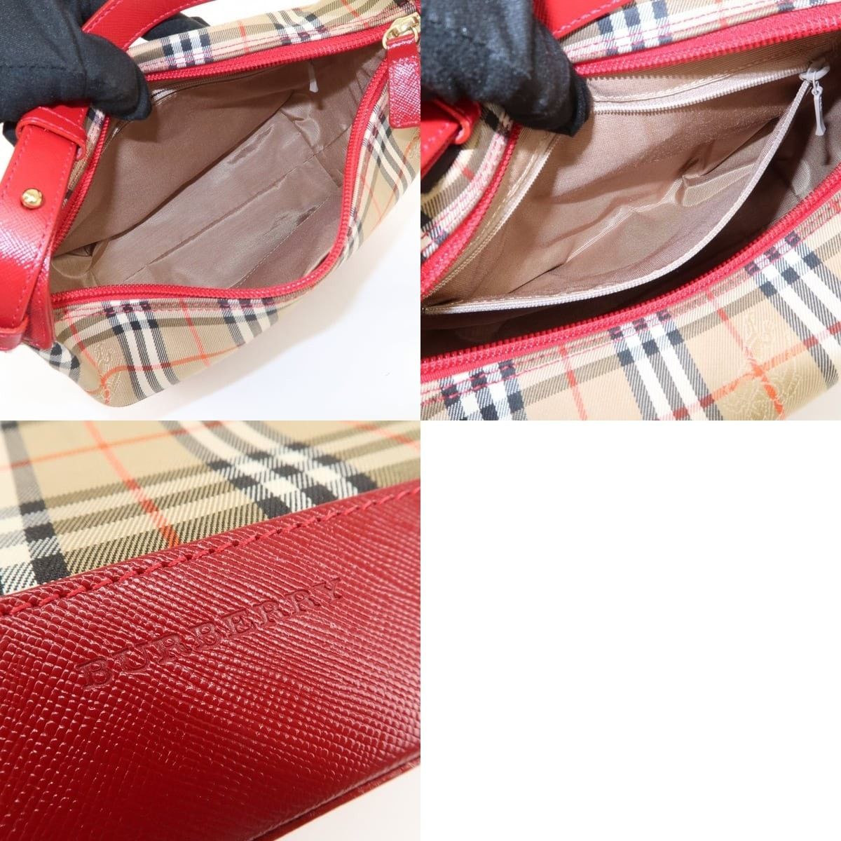 Burberry Burberry Nova Check Canvas & Leather Shoulder Bag Beige Size ONE SIZE - 7 Thumbnail