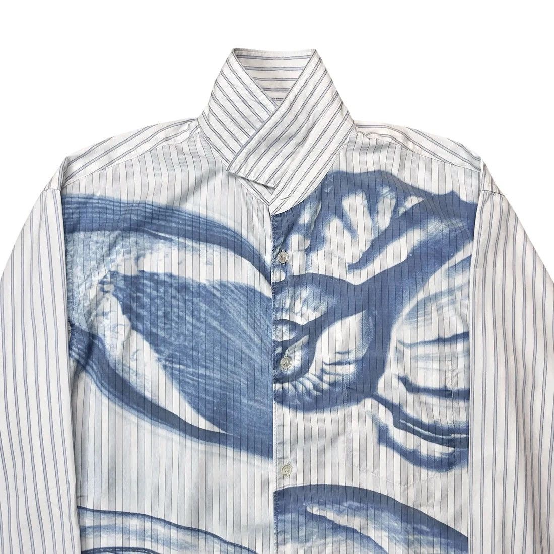 Comme des Garcons Comme des Garcons Shirt Airbrush Print Striped Shirt Size US M / EU 48-50 / 2 - 5 Thumbnail