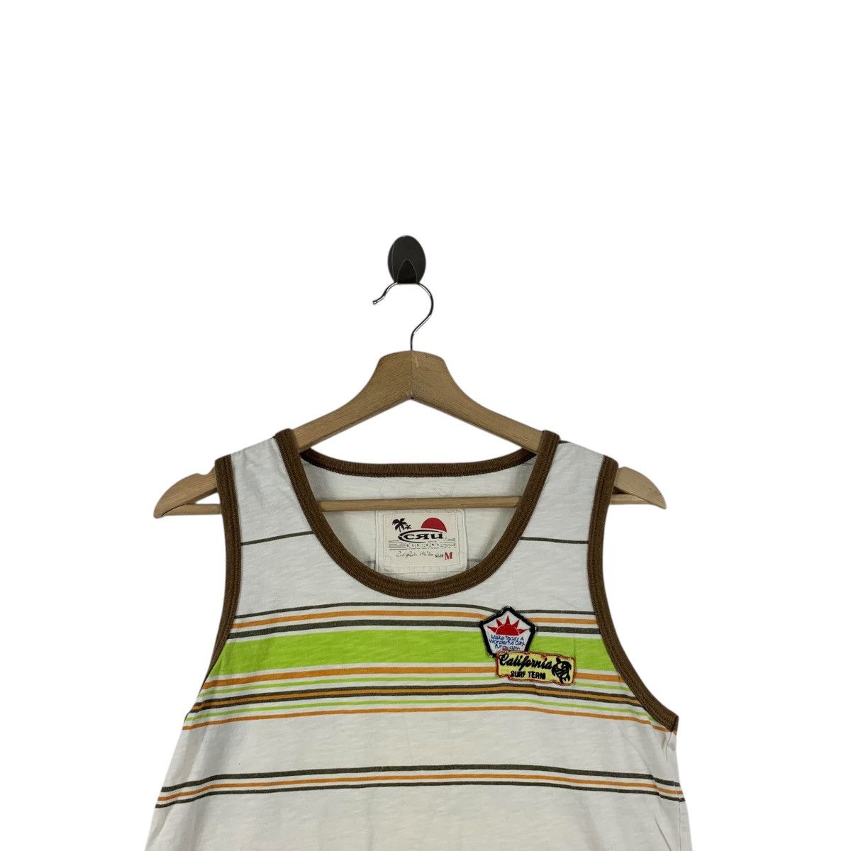 Vintage Vintage CRU DESIGN SURF California Team Striped Tank Top Size US M / EU 48-50 / 2 - 2 Thumbnail