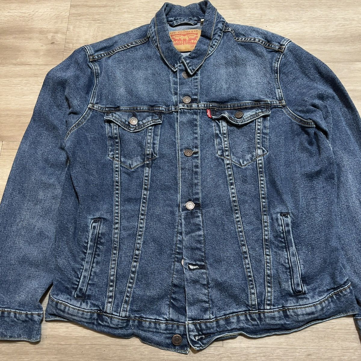 Levi's Levis Denim Trucker Jacket Size US L / EU 52-54 / 3 - 2 Thumbnail