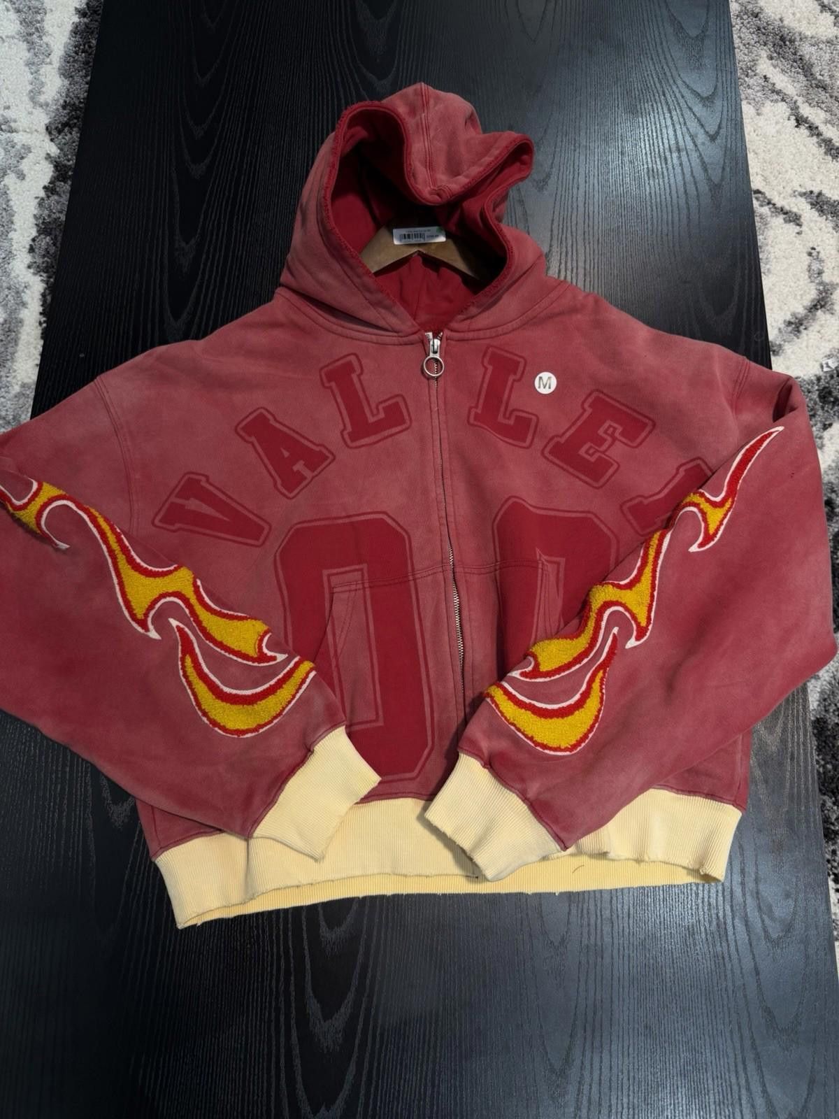 Vale Size M - Vale Black Zip Up Hoodie Red Flame Authentic Valley Size US M / EU 48-50 / 2 - 1 Thumbnail
