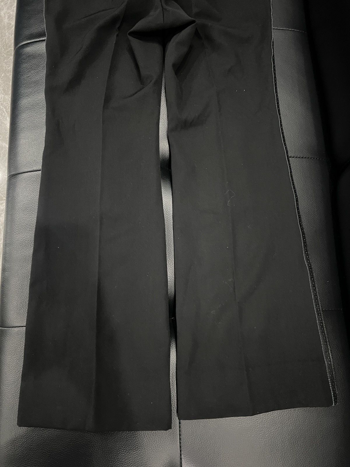 Number (N)ine Number (N)ine FW06 “Noir” Runway Leather Stripe Flared Trous Size 38R - 8 Thumbnail
