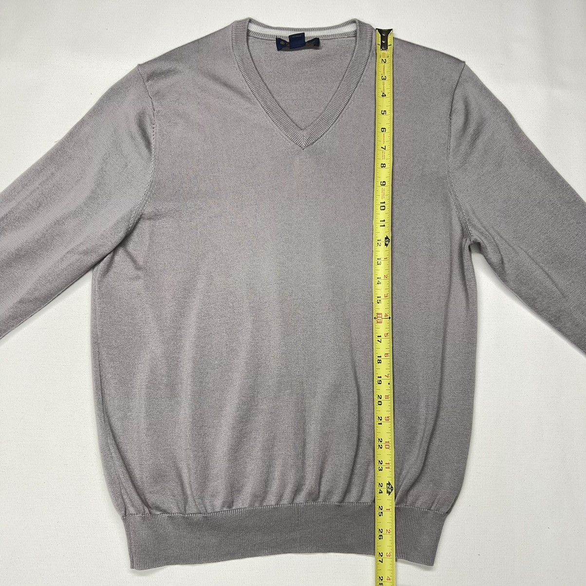 Brooks Brothers Brooks Brothers Sweater Grey V-Neck Pullover Supima Cotton Size US M / EU 48-50 / 2 - 14 Thumbnail