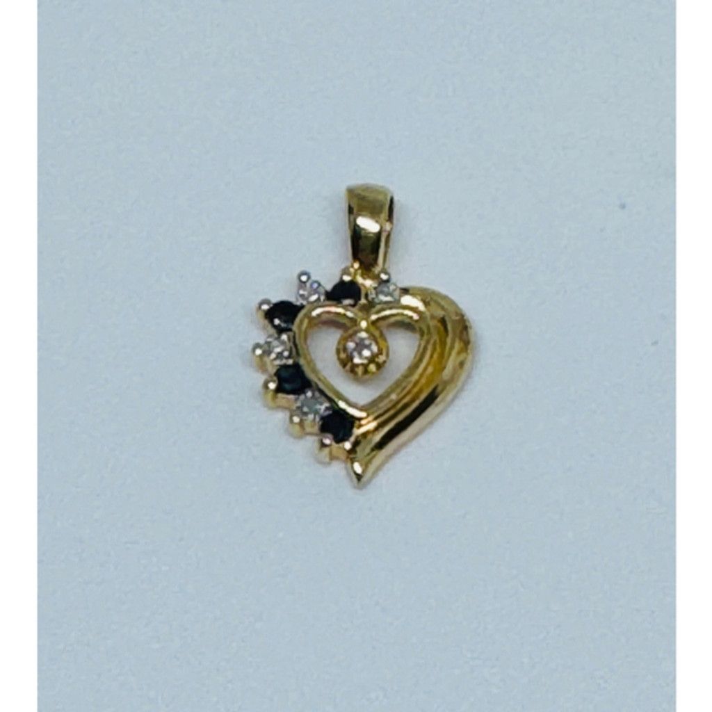 Other Genuine Diamond Sapphire Heart Pendant 925 Silver Size ONE SIZE - 1 Thumbnail