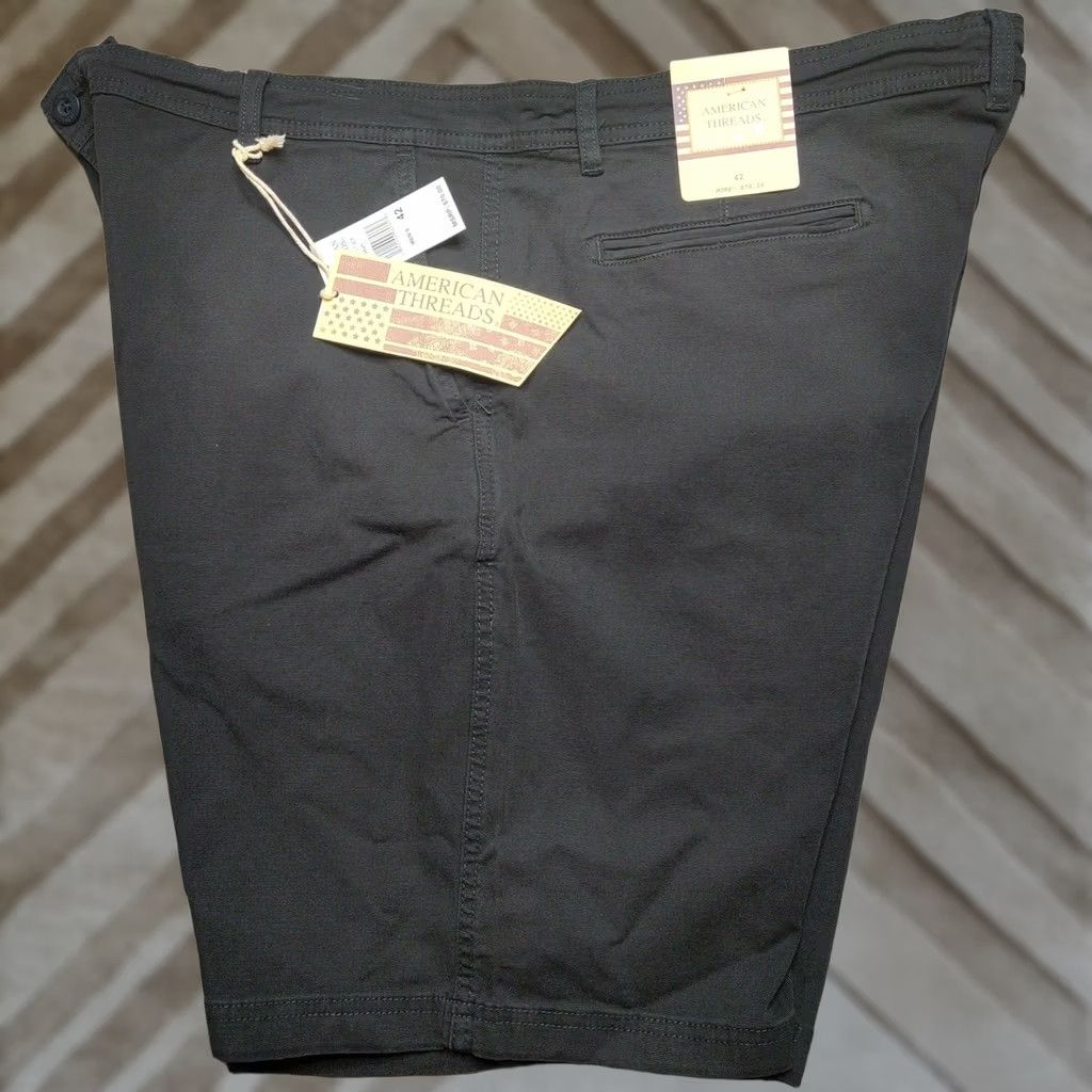 Vintage American Threads Men 42 Black Garment Dye Cotton Stretch 9" Shorts NEW Size US 42 / EU 58 - 1 Thumbnail