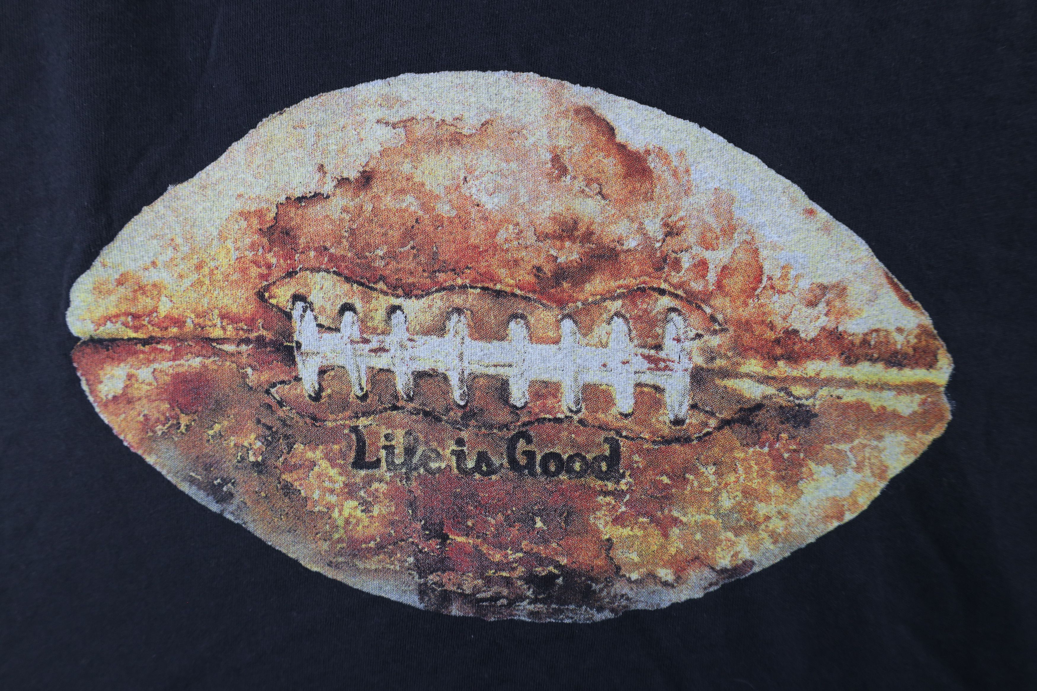 Life is Good × Vintage Life Is Good Smooth Tee Football Short Sleeve T-Shirt Gray Size US XXL / EU 58 / 5 - 4 Thumbnail