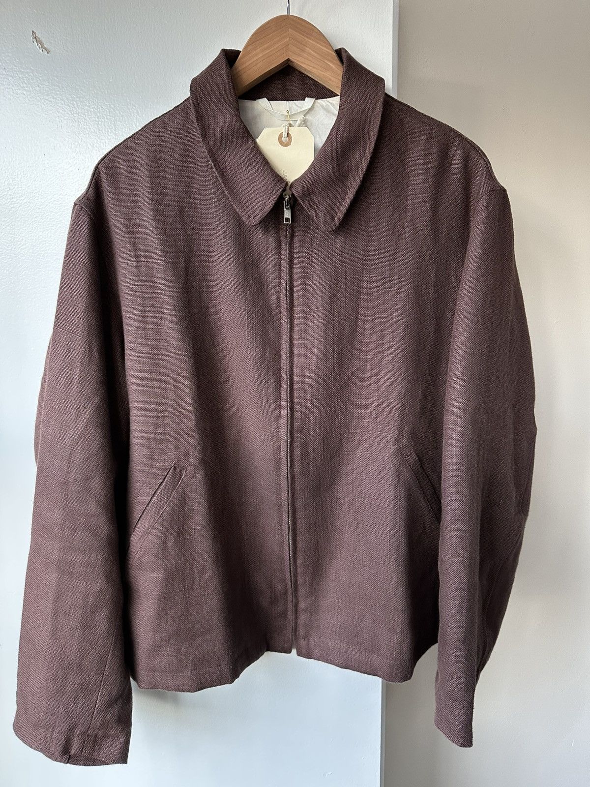 SITE JACKET - CHESTNUT HEAVYWEIGHT BELGIAN LINEN - size III