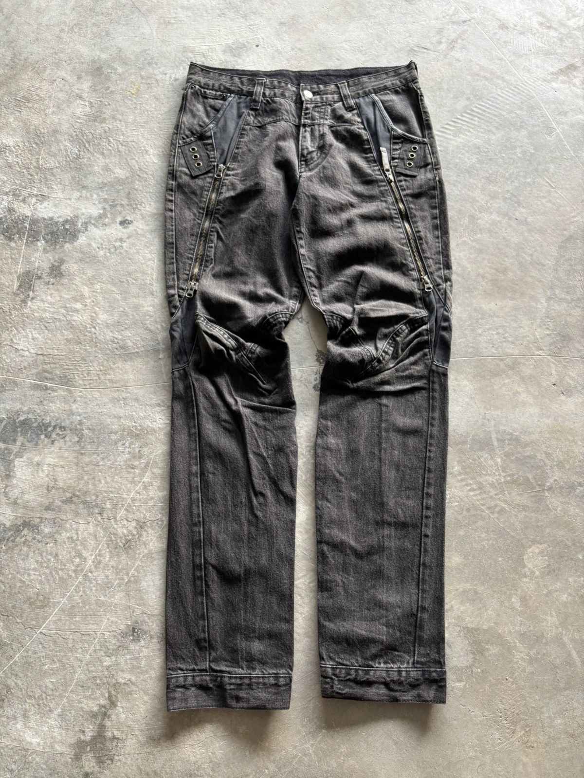 PPFM SICK PPFM BIKERS JEANS ZIPPER PUNK BONDAGE SEDITIONARIES Size US 34 / EU 50 - 1 Thumbnail