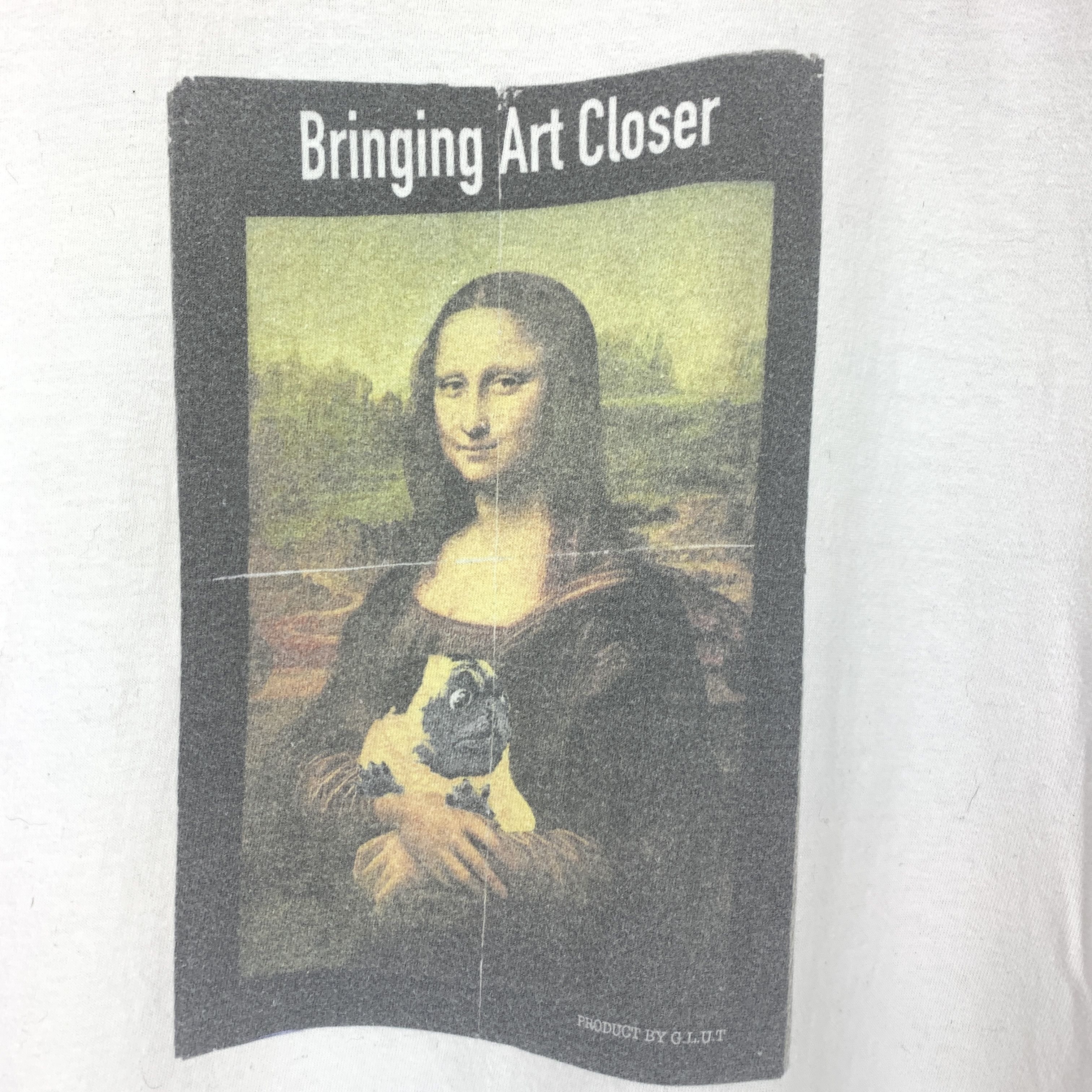 Vintage Y2K Vintage POTRET MONALISA by GLUTTONOUS T Shirt #1819/08 Size US M / EU 48-50 / 2 - 2 Thumbnail