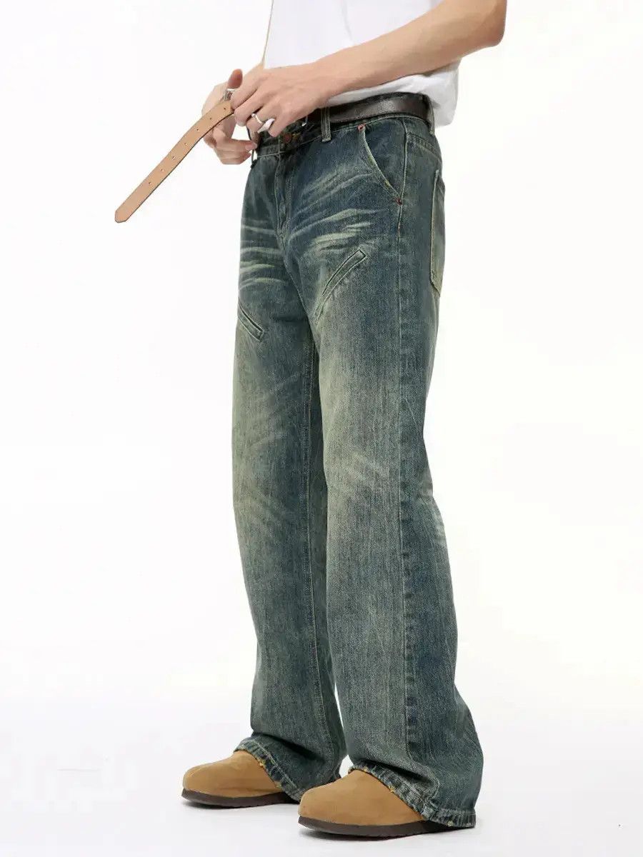Japanese Brand Retro loose high street micro flared jeans Size US 32 / EU 48 - 1 Thumbnail