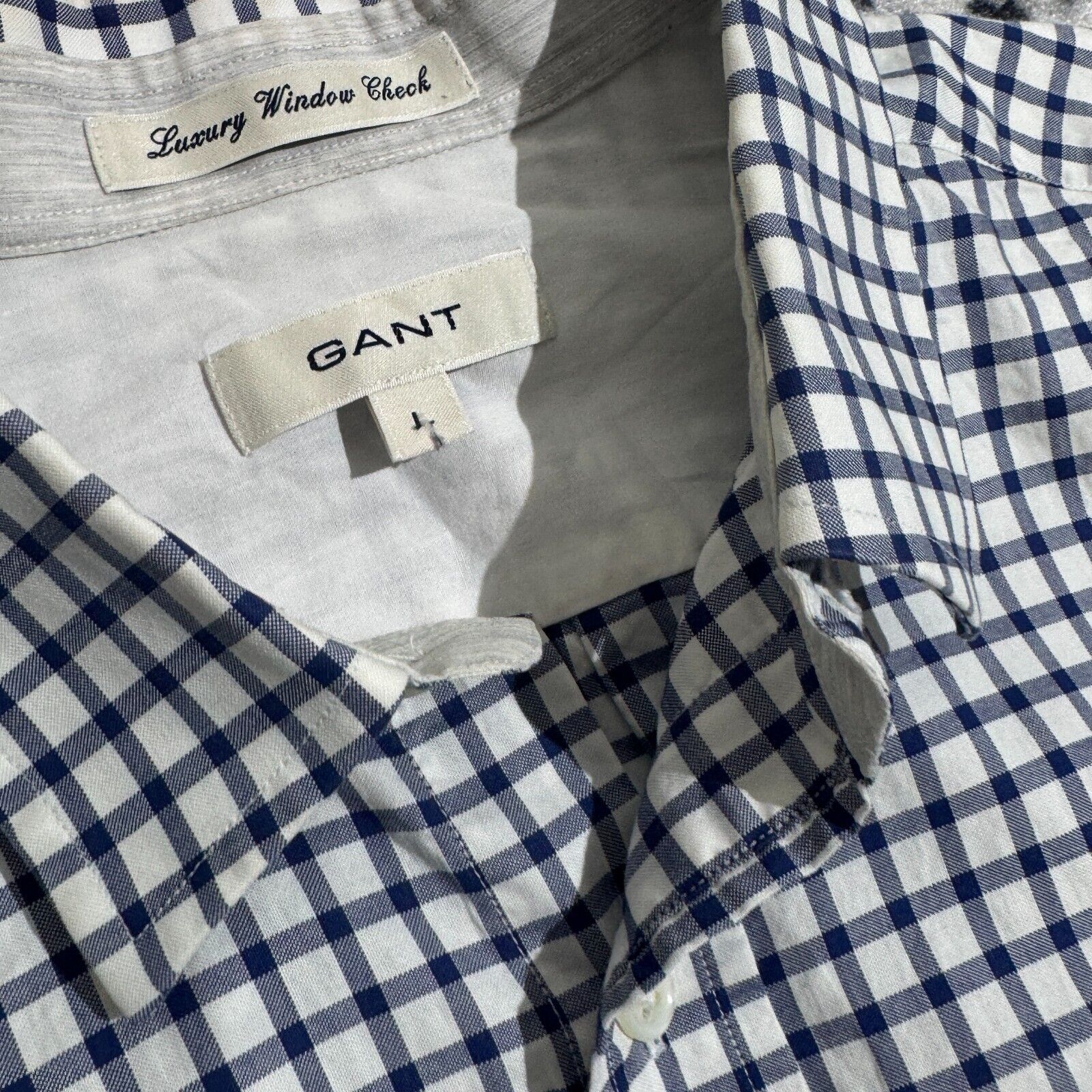 Gant × Vintage Vintage Gant Unisex Blue White Cotton button up shirt Size L Size US L / EU 52-54 / 3 - 6 Thumbnail