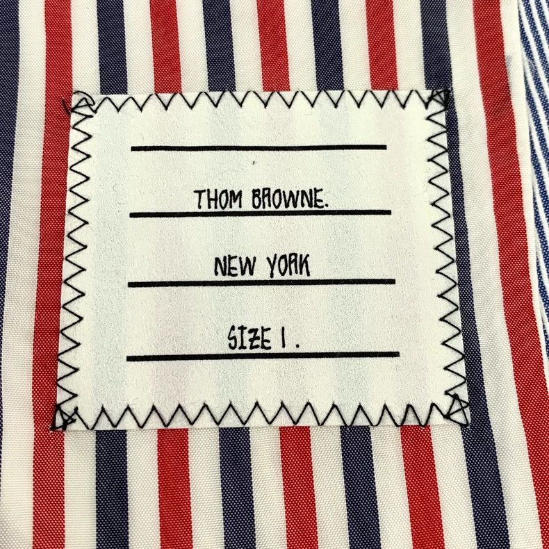 Thom Browne Thom Browne Color-blocked vertical striped lapel long-sleev Size US S / EU 44-46 / 1 - 6 Thumbnail