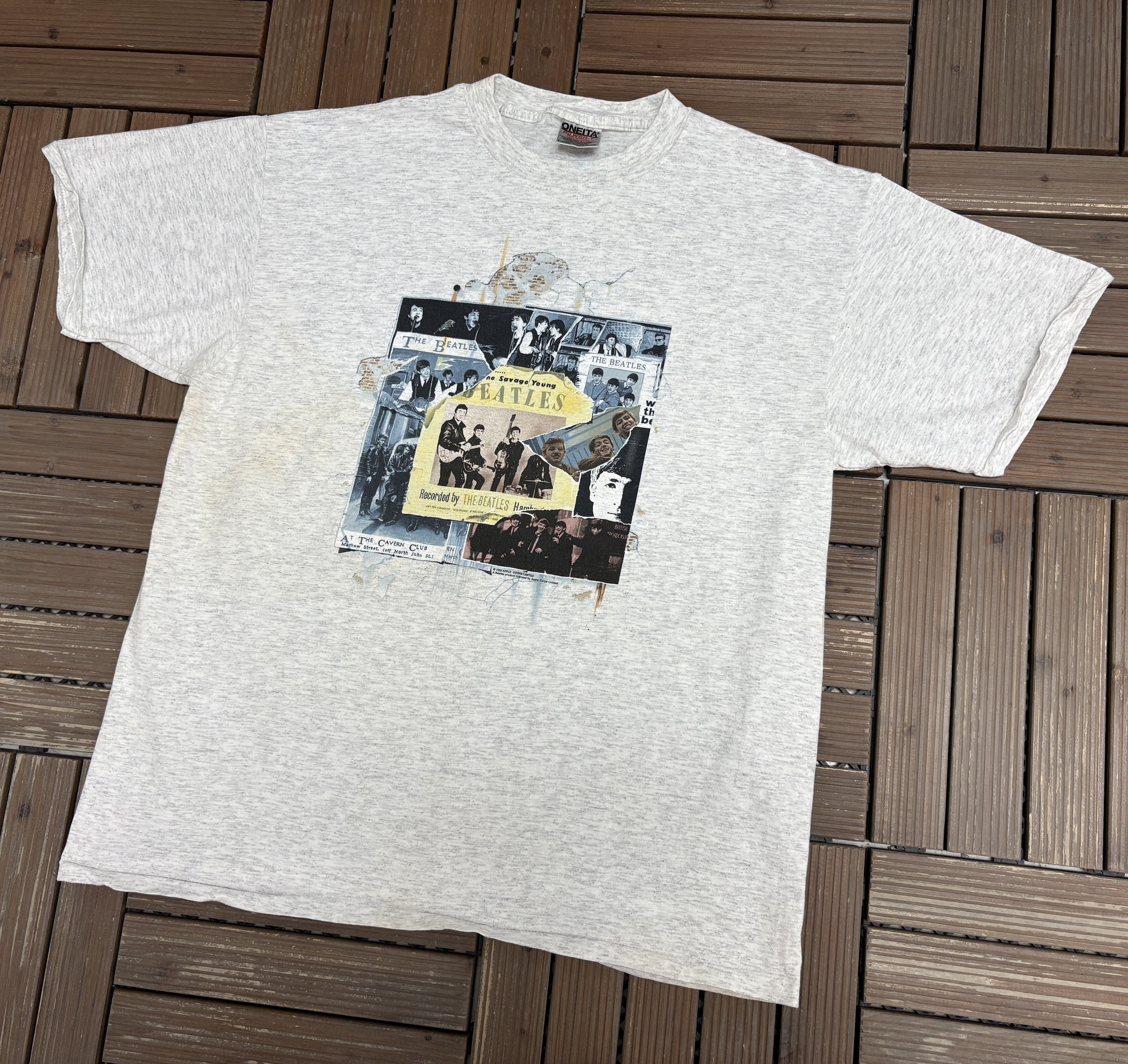 Vintage The Beatles Anthology 1 Vintage Grey T-Shirt Tee Size US XL / EU 56 / 4 - 4 Thumbnail