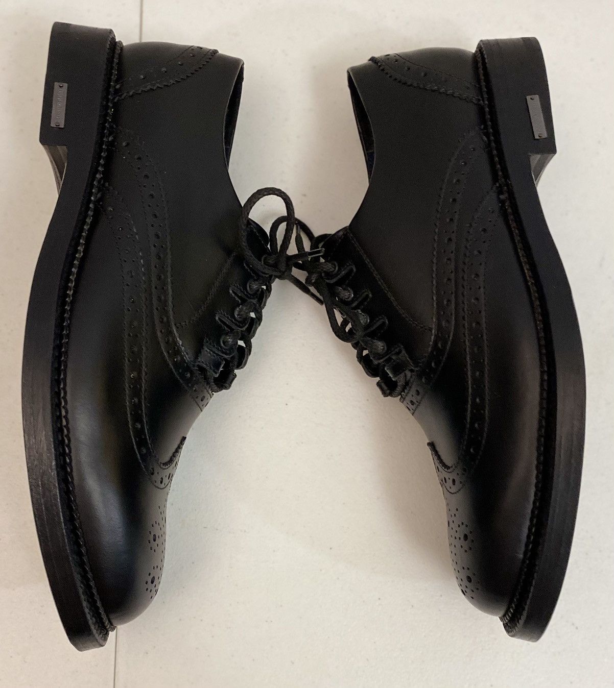 Dsquared2 Dsquared2 🇮🇹 Black Leather Wingtip Handmade Brogue 10 NEW Size US 10 / EU 43 - 5 Thumbnail