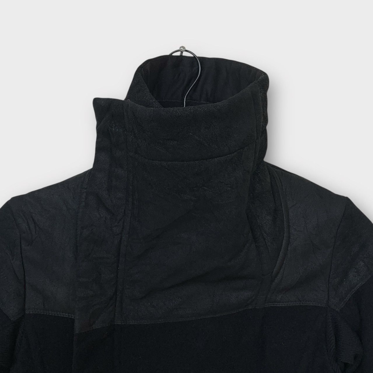 Rick Owens RICK OWENS WOOL BIKER JACKET + SHOULDER AREA SHEEPSKIN Size XS / US 0-2 / IT 36-38 - 9 Thumbnail