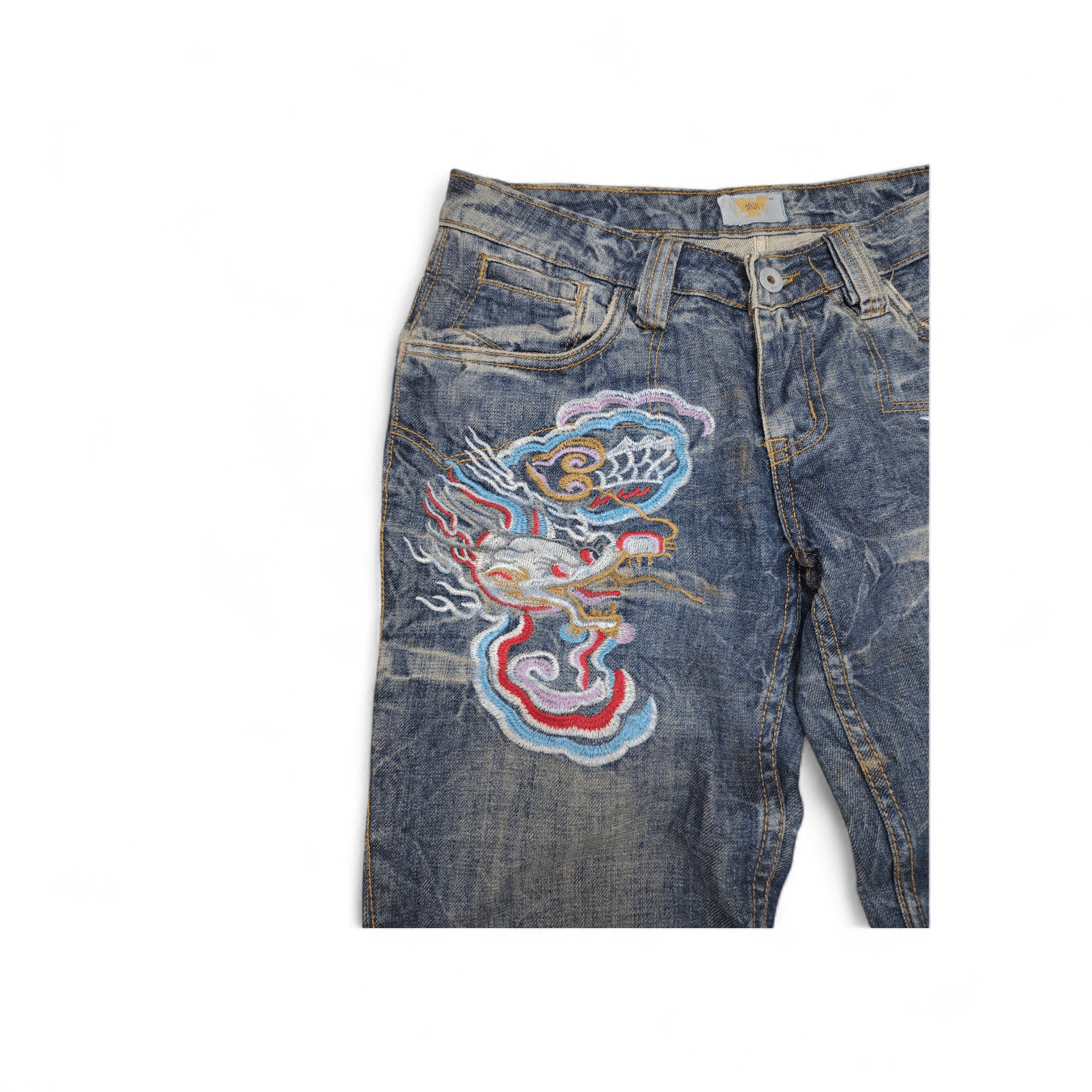 Antik Denim Vintage Y2K Antik Denim Embroidered Tiger & Dragon Flare Size US 30 / EU 46 - 5 Thumbnail