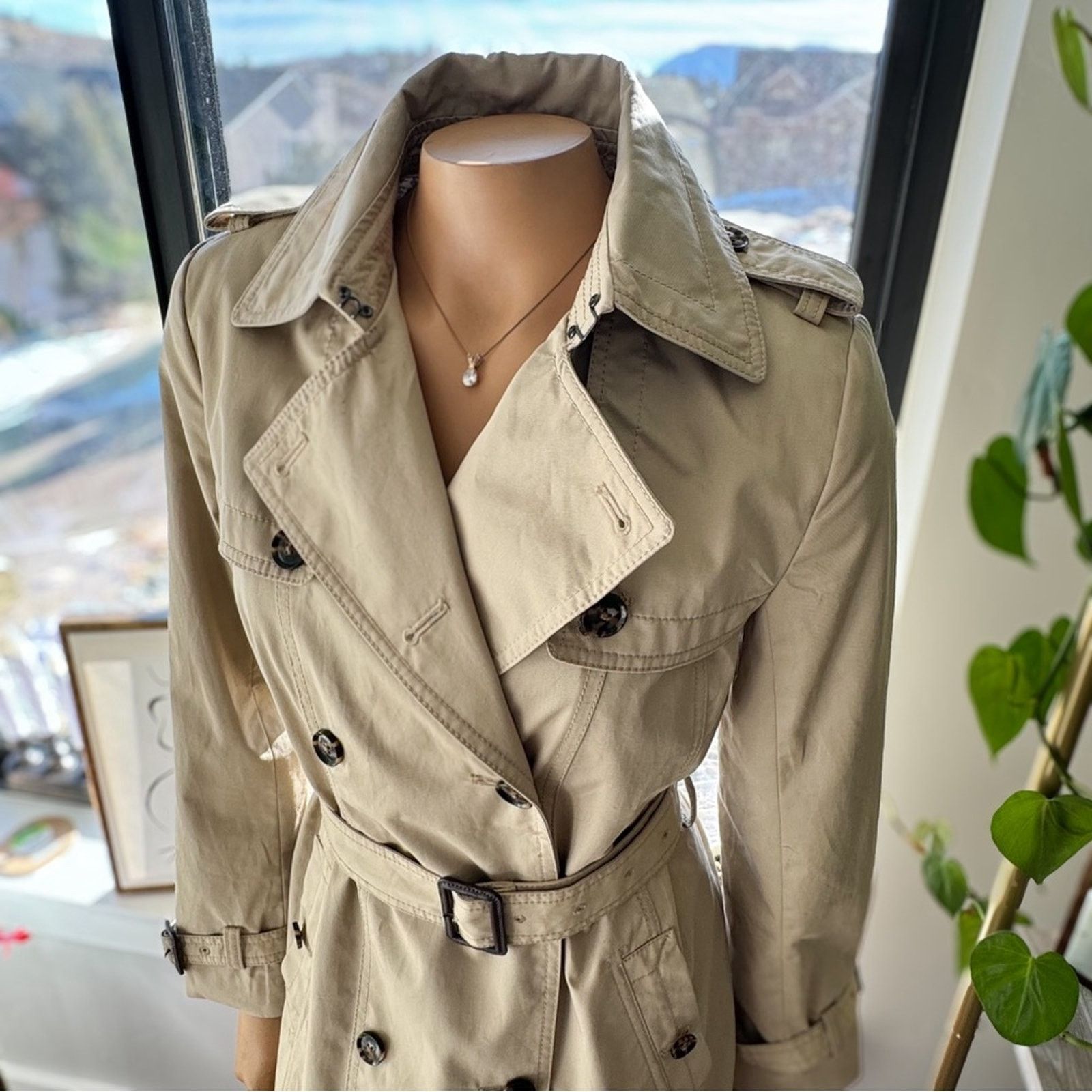 Banana Republic Banana Republic, Classic Limonta Waterproof Trench Coat, NWT Size S / US 4 / IT 40 - 4 Thumbnail
