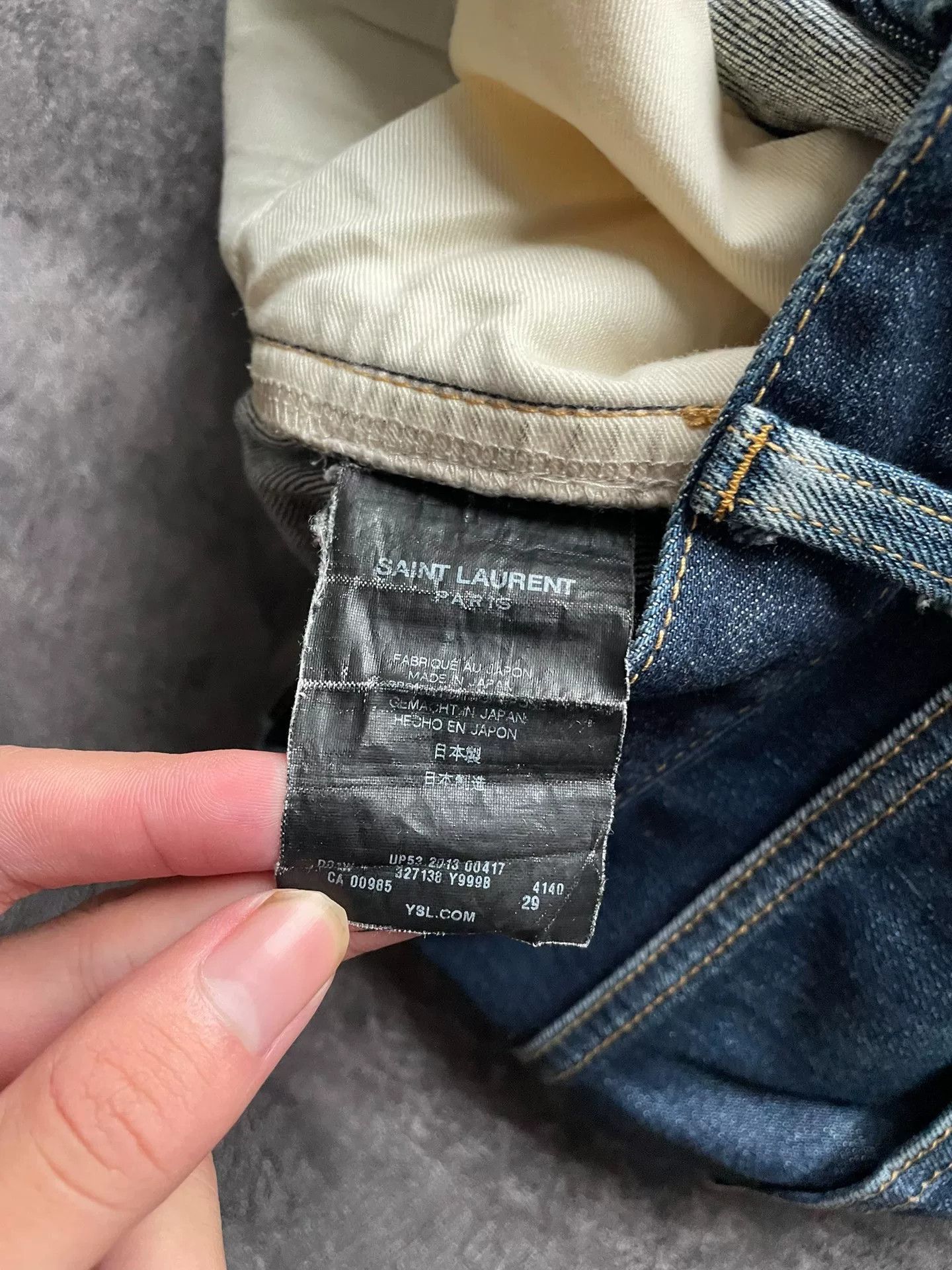 Saint Laurent Paris Saint Laurent Deep Blue Denim Pants Size 29. Size US 29 - 5 Thumbnail