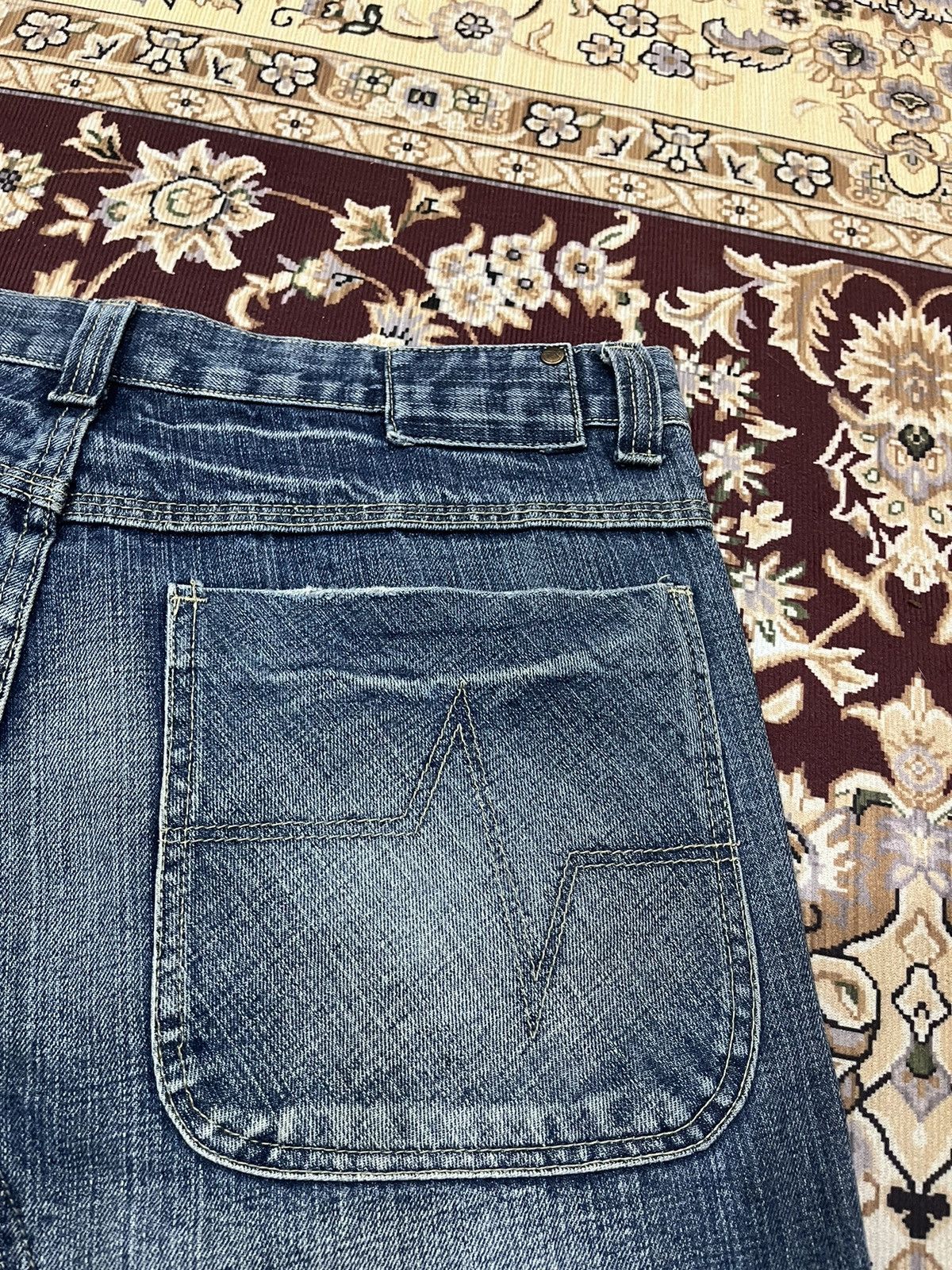 Japanese Brand T Traxx Double Knee Stain Denim Size US 34 / EU 50 - 16 Thumbnail