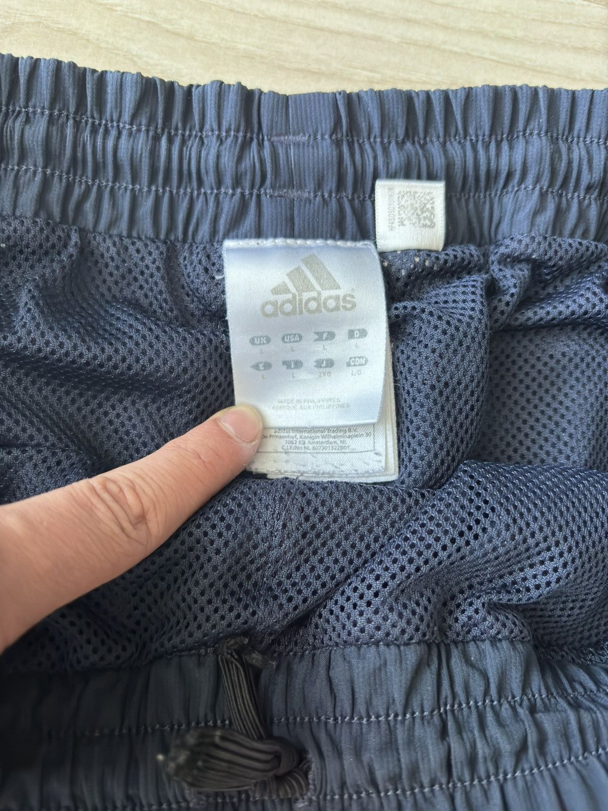 Adidas × Japanese Brand × Vintage Adidas nylon baggy sweatpants navy basic vintage 00s rare Size US 34 / EU 50 - 6 Thumbnail