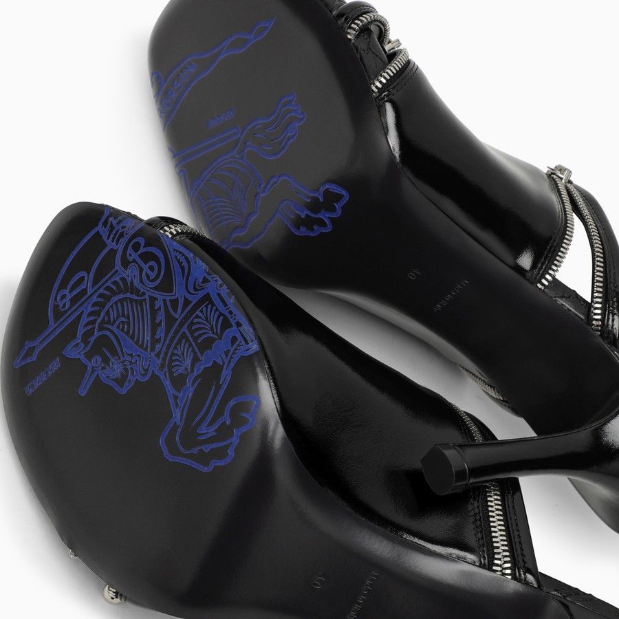 Burberry o1d2blof0824 Leather Sleep Sandals in Black Size US 10 / IT 40 - 6 Thumbnail