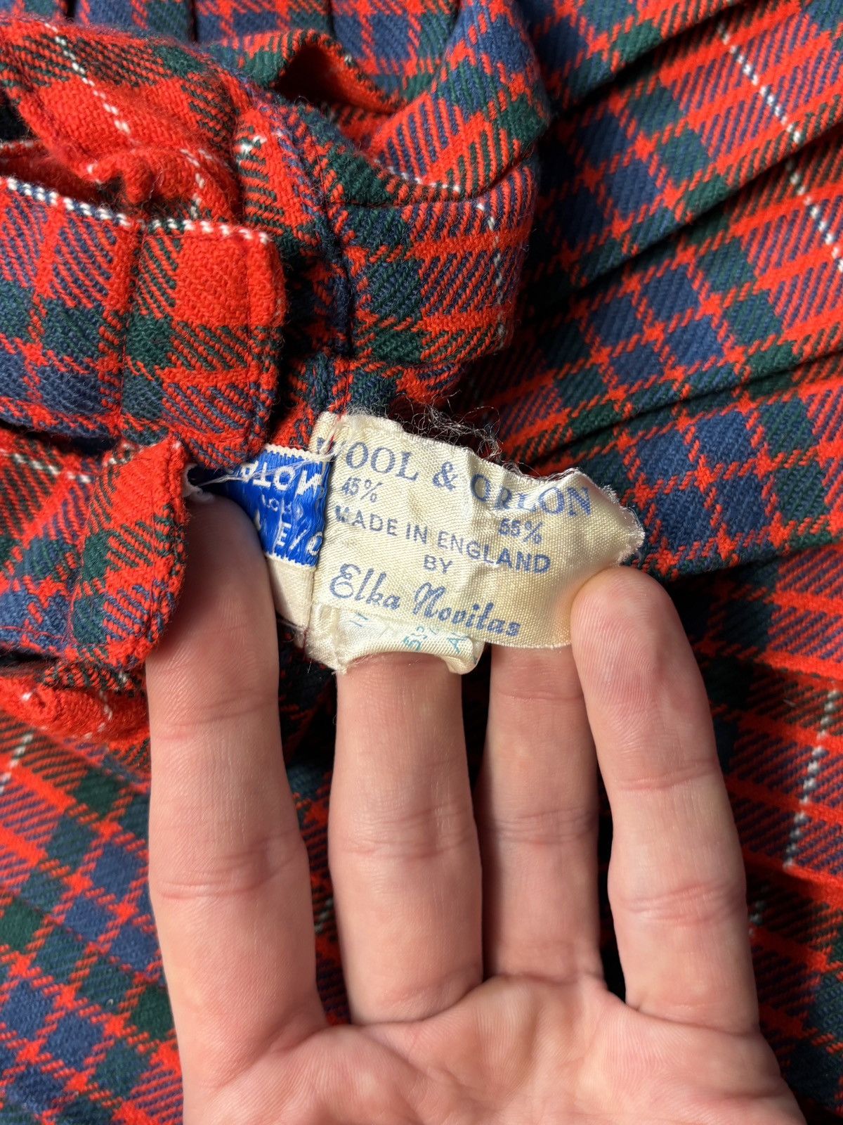 Eaton × Vintage True Vintage Pleated Mini Skirt School Uniform 1950s 1960s Size 22" - 6 Thumbnail