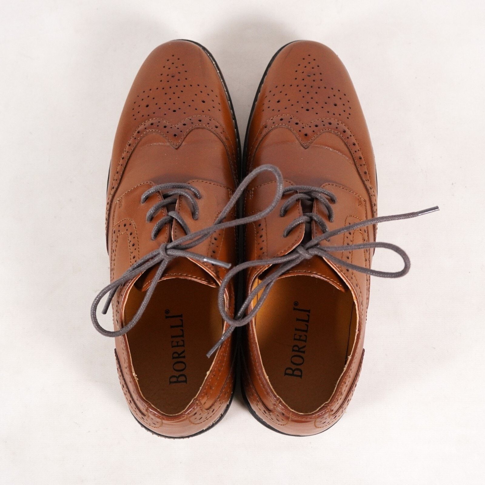 Other Borell Oxford Lace Up Dress Shoes Men Size 6M Brown Orange Size US 6 / EU 39 - 6 Thumbnail